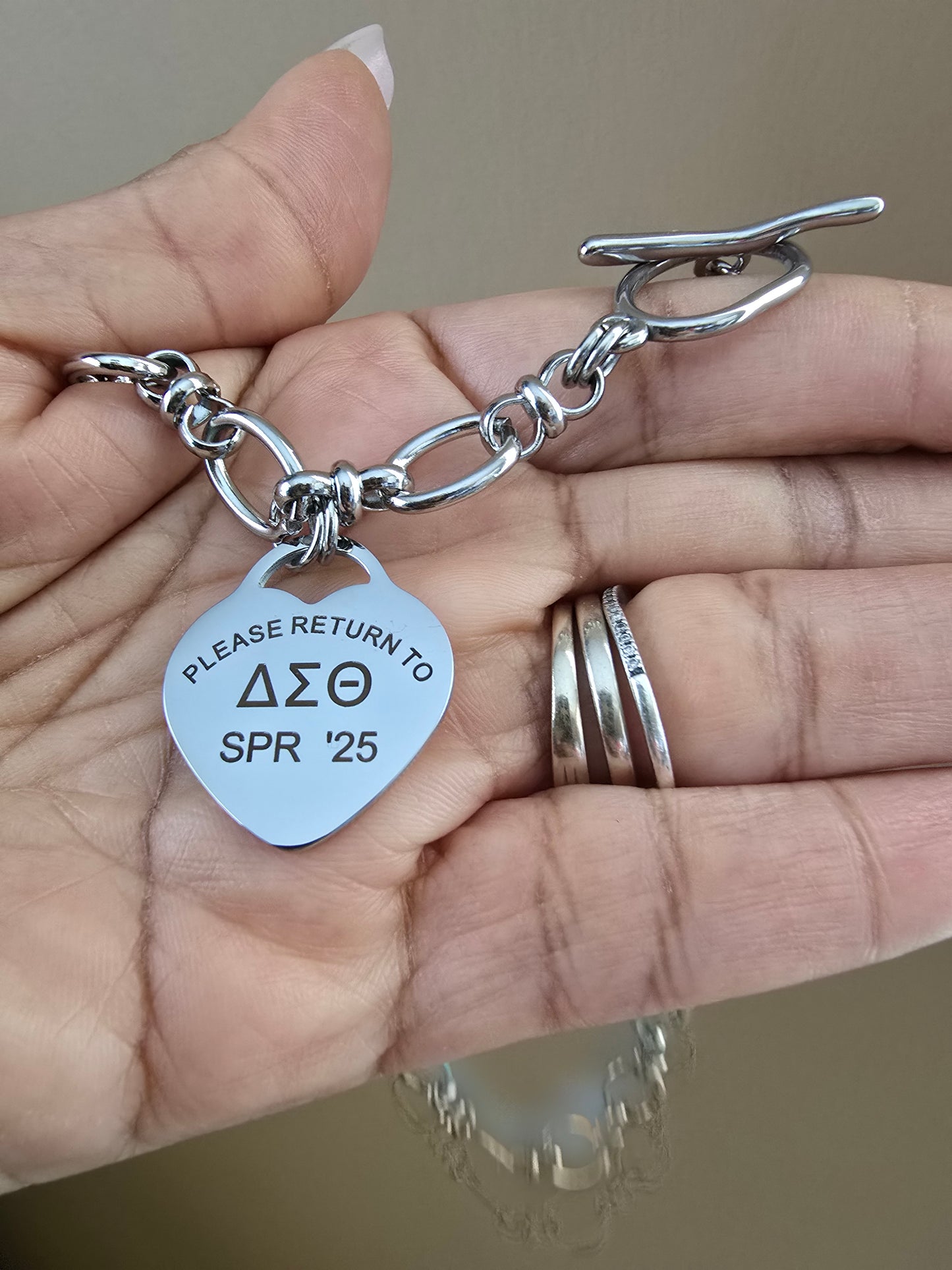 Tiffany Inspired Delta Sigma Theta Sorority Necklaces Available In Gold & Silver