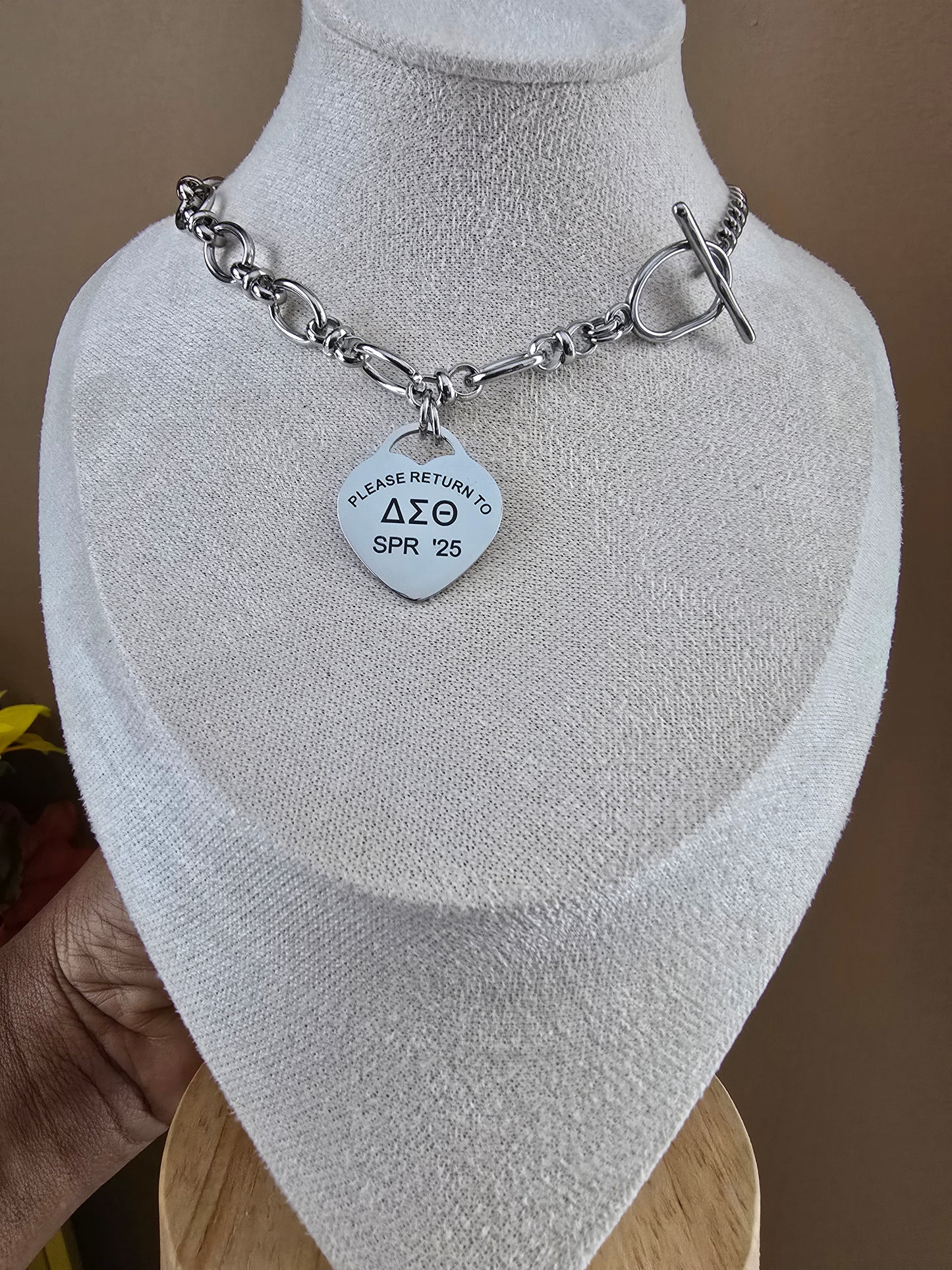 Tiffany Inspired Delta Sigma Theta Sorority Necklaces Available In Gold & Silver