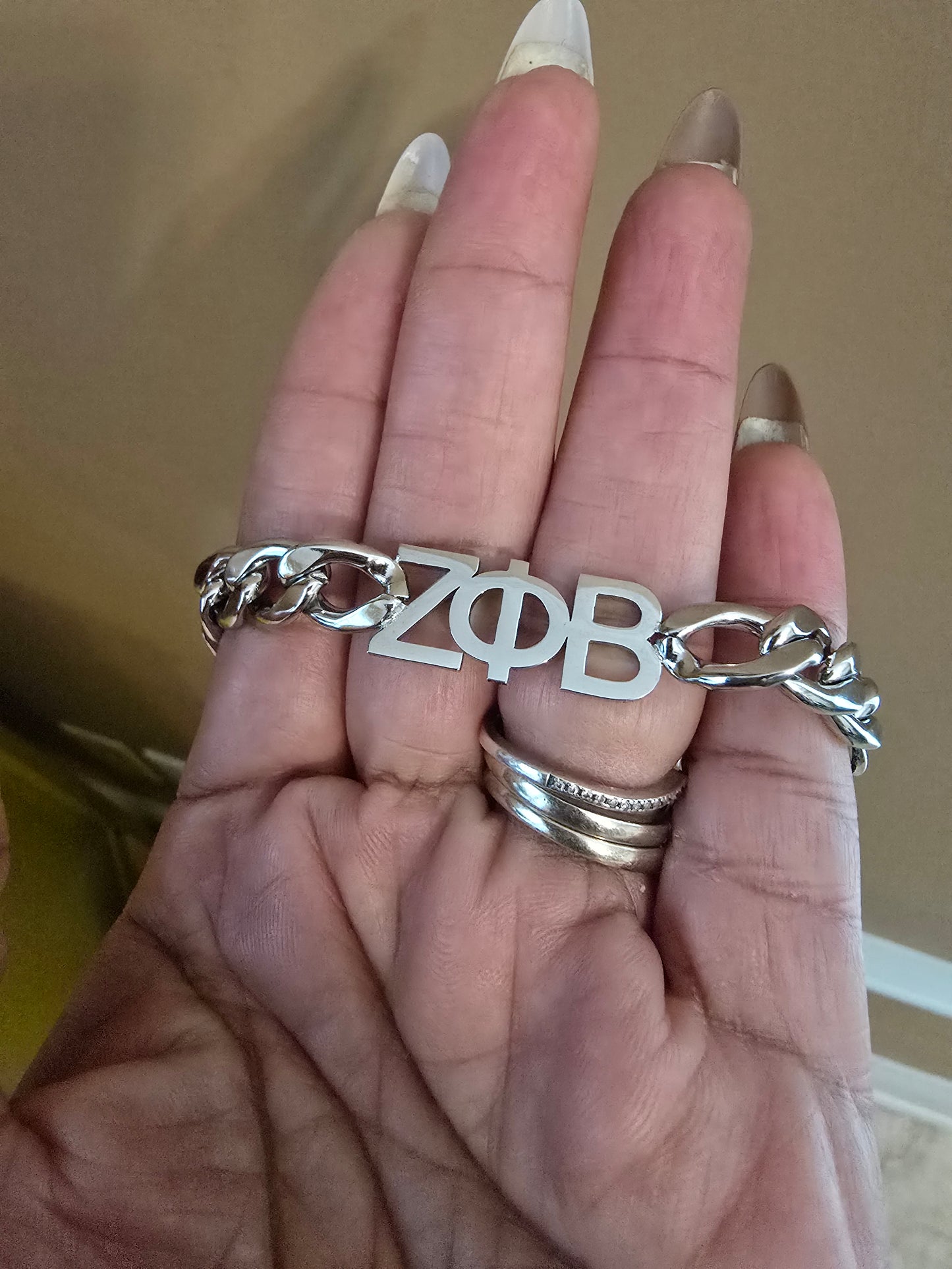 Zeta Phi Beta 8mm Cuban Link Necklace - Sorority necklace - Zeta Necklace - Zeta Phi Beta gift - HBCU - Divine Nine Sororities