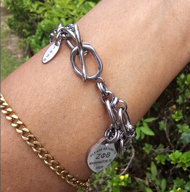 Zeta Phi Beta Tiffany Inspired Bracelet - 1920 - Zeta Bracelet - Sorority Bracelet - Z Phi B Bracelet - Divine Nine - Sorority Jewelry - HBCU bracelet