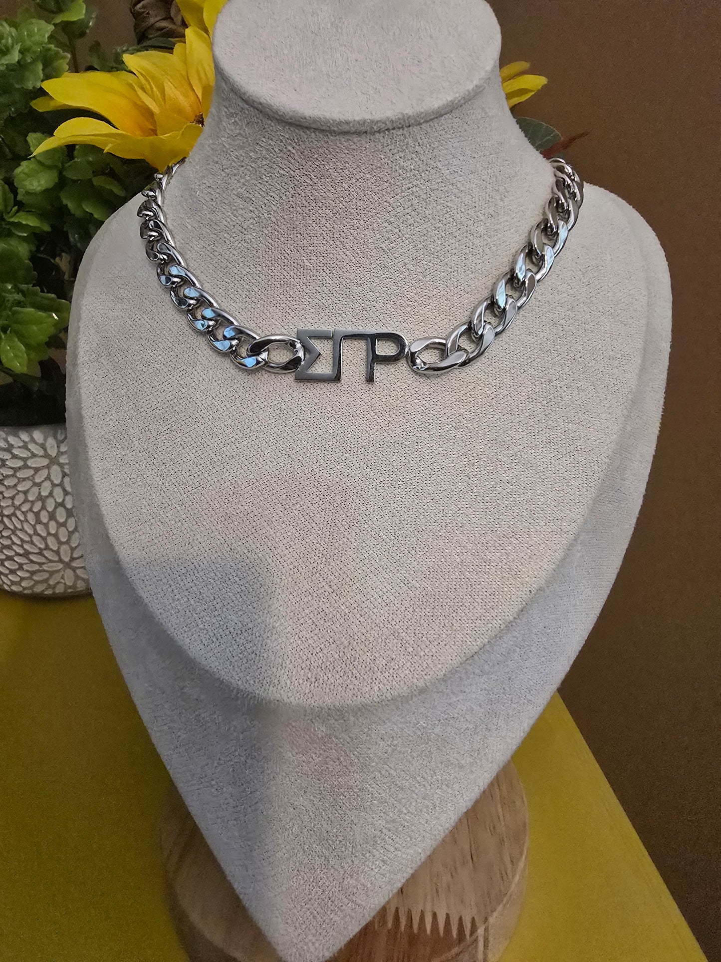 Sigma Gamma Rho 8mm Cuban Link Necklace - Sorority necklace - SGRho Necklace - Sigma Gamma Rho gift - HBCU - Divine Nine Sororities