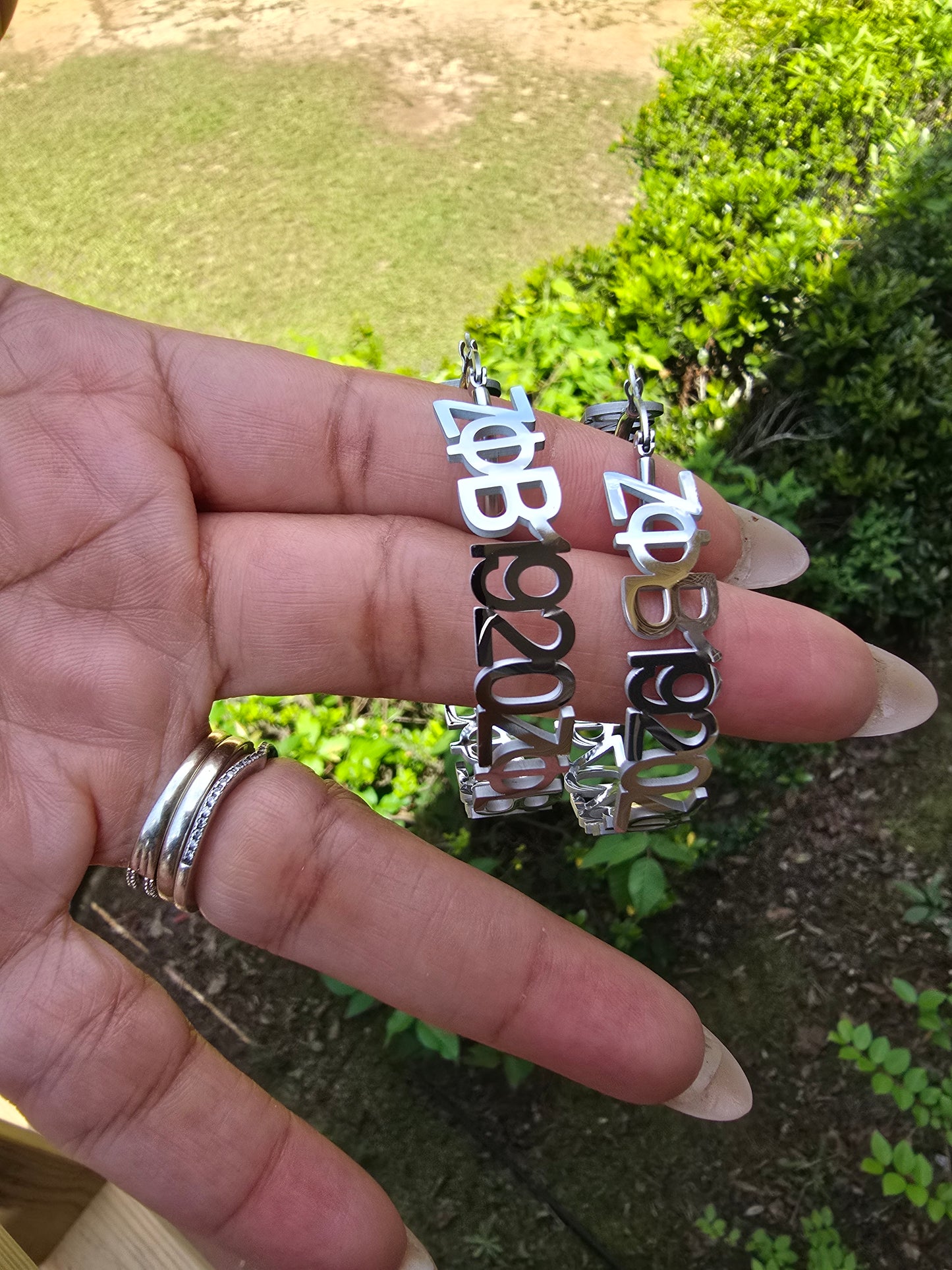 Zeta Phi Beta Greek Letter 1920 Sorority Earrings