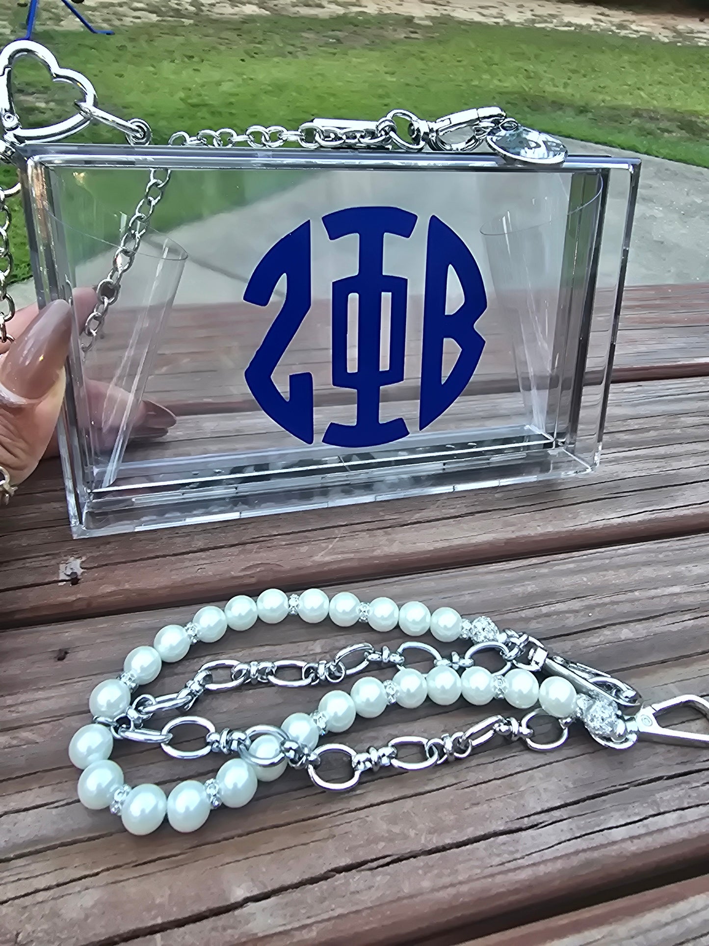 Zeta Phi Beta Handbag - Zeta Phi Beta Crossbody - Z Phi B Clutch Handbag - Sorority Purse - Zeta Stadium Purse