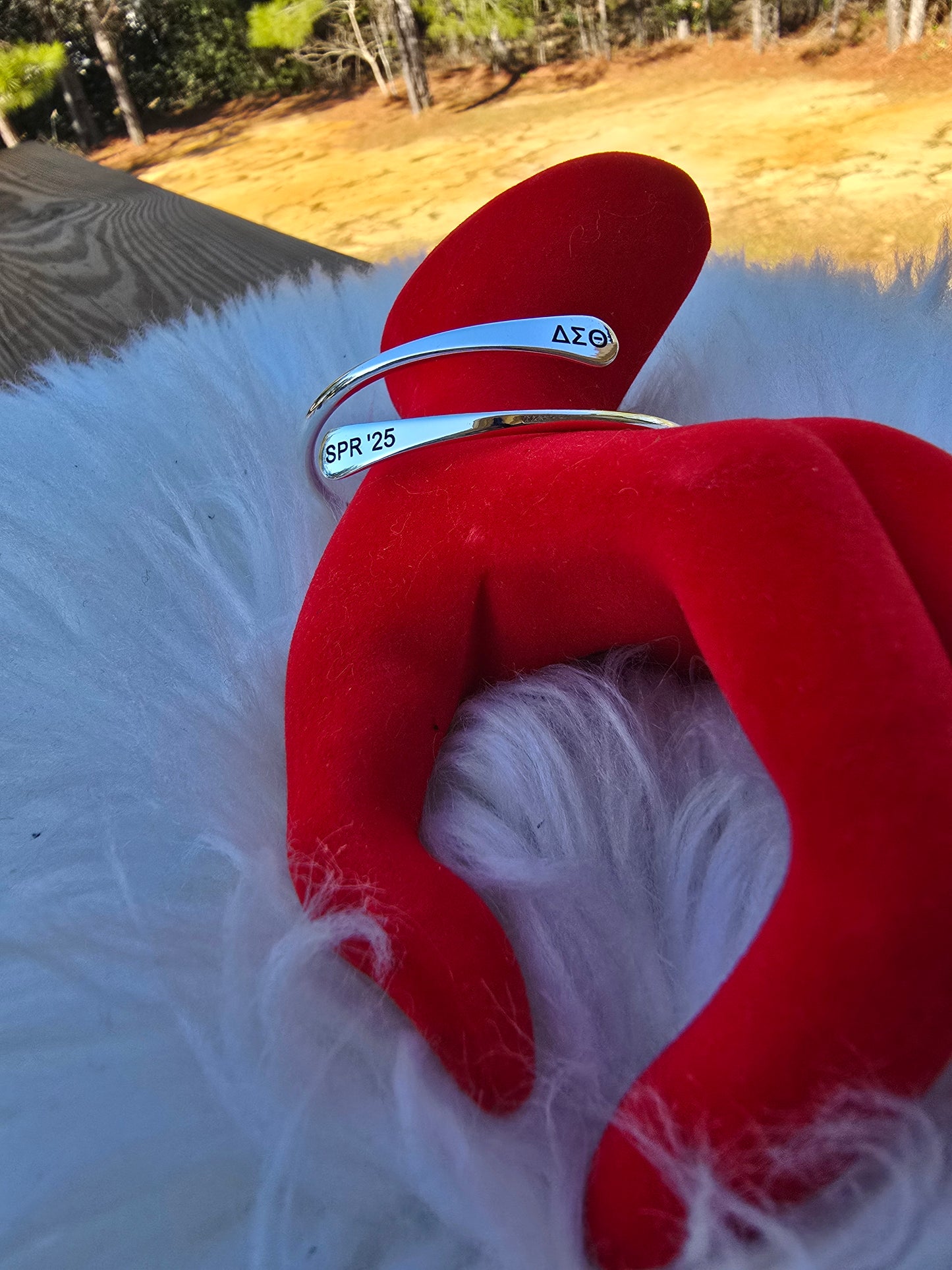 Delta Sigma Theta Spring 2025 Adjustable Cuff Bracelet - HBCU Bracelet Delta Sigma Theta Bracelet - DST - Spring 2025 - Sorority Jewelry