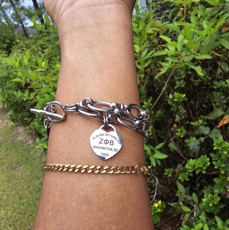 Zeta Phi Beta Tiffany Inspired Bracelet - 1920 - Zeta Bracelet - Sorority Bracelet - Z Phi B Bracelet - Divine Nine - Sorority Jewelry - HBCU bracelet