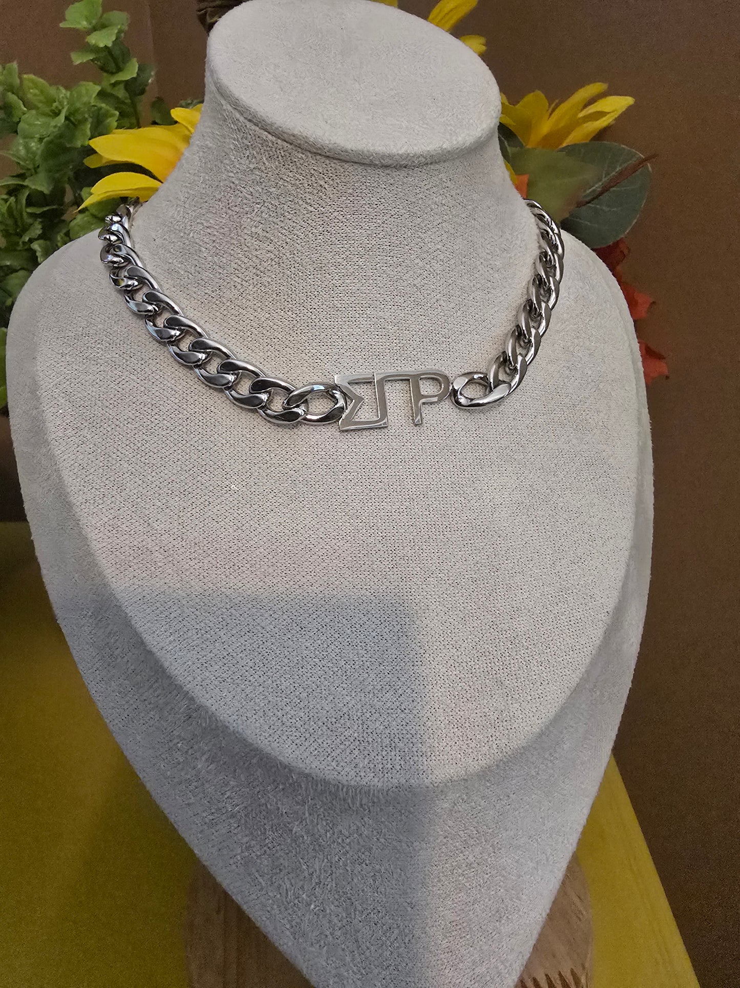 Sigma Gamma Rho 8mm Cuban Link Necklace - Sorority necklace - SGRho Necklace - Sigma Gamma Rho gift - HBCU - Divine Nine Sororities