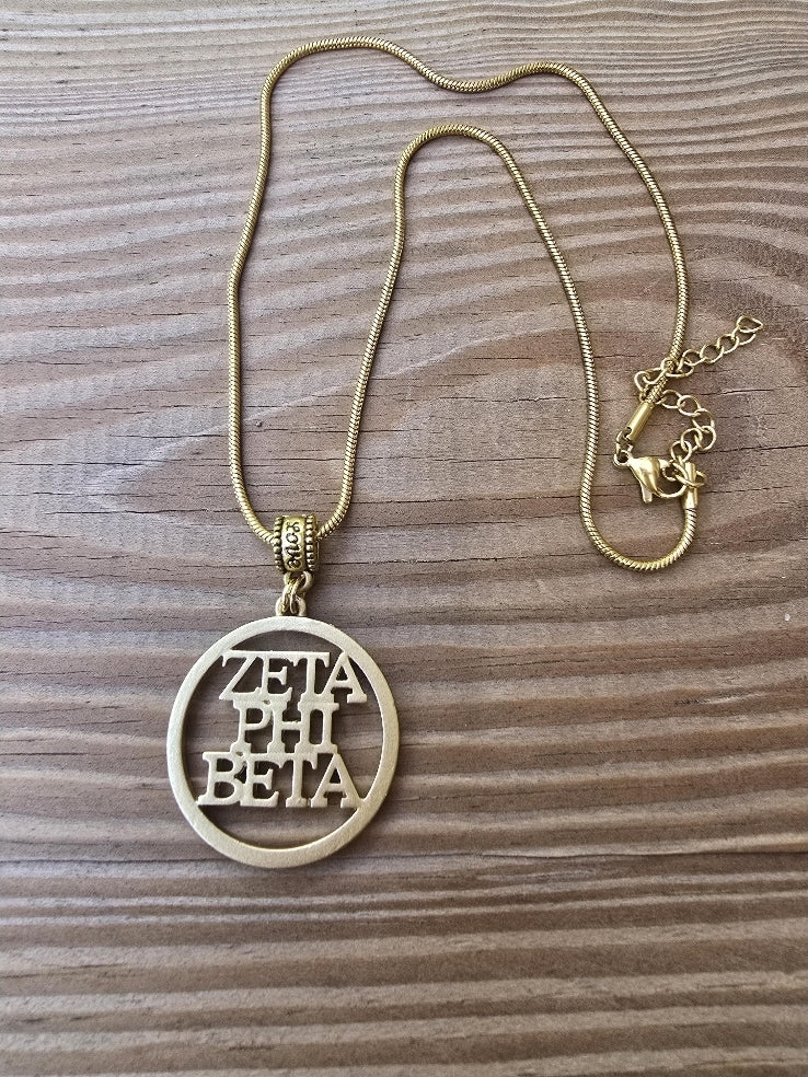Zeta necklace- Sorority necklace - Z Phi B Jewelry - Zeta Phi Beta gift - HBCU - Divine Nine Sororities
