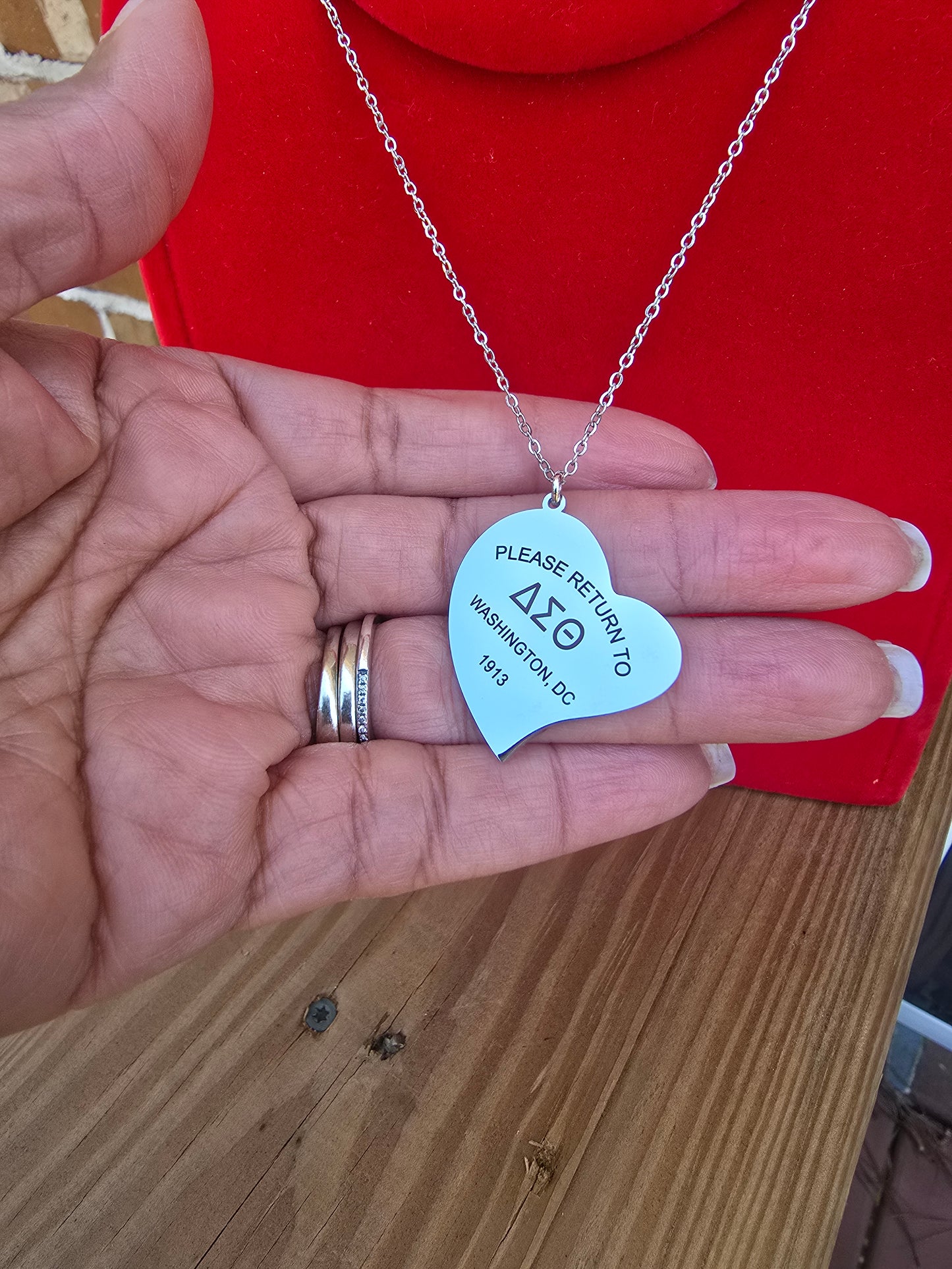 Tiff Inspired Large Charm Delta Sigma Theta Sorority Necklace