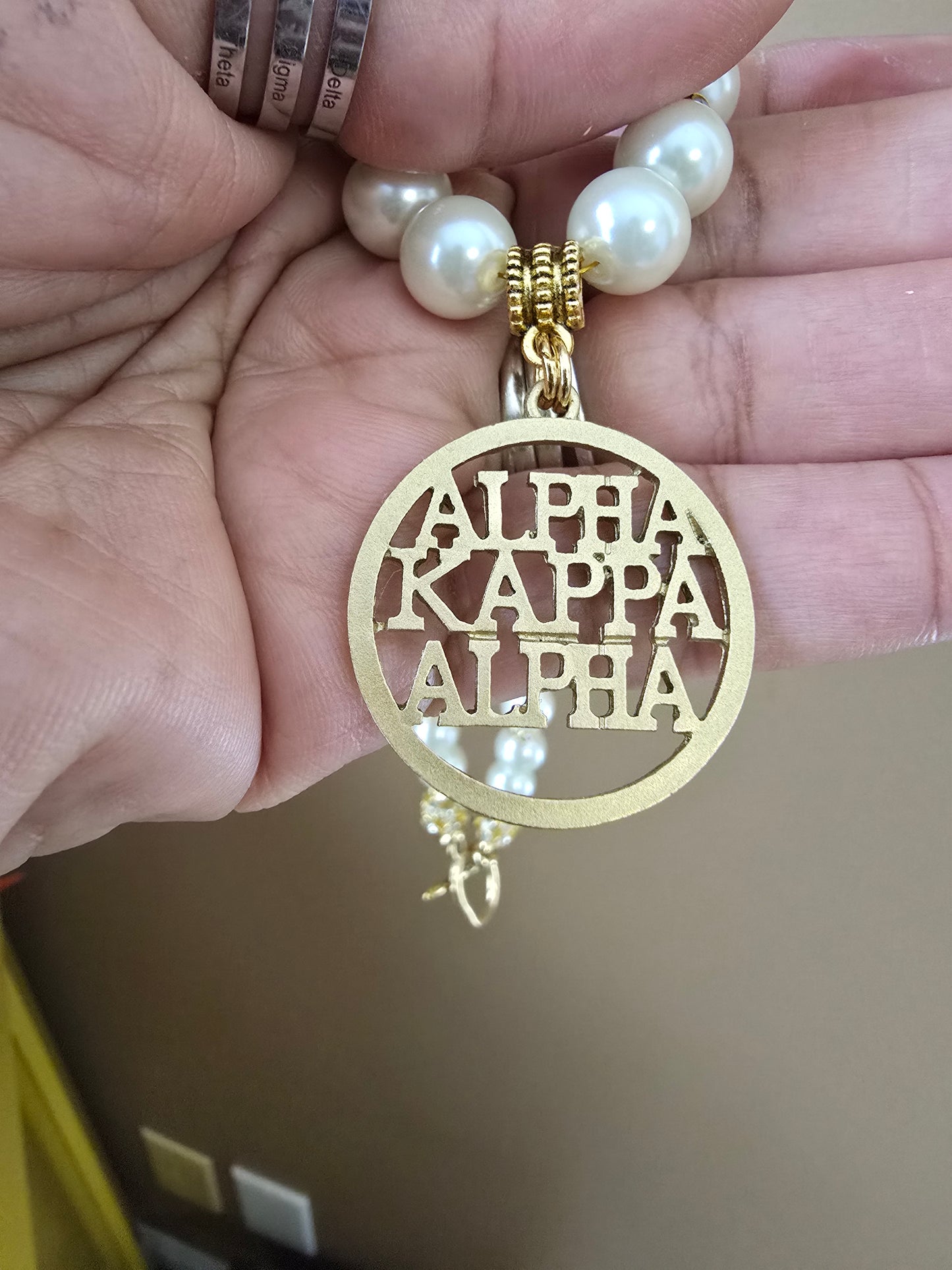 Alpha Kappa Alpha Pearl Sorority Necklaces Available in Silver