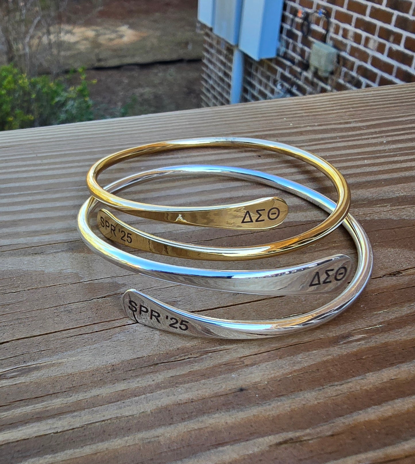Delta Sigma Theta Spring 2025 Adjustable Cuff Bracelet - HBCU Bracelet Delta Sigma Theta Bracelet - DST - Spring 2025 - Sorority Jewelry