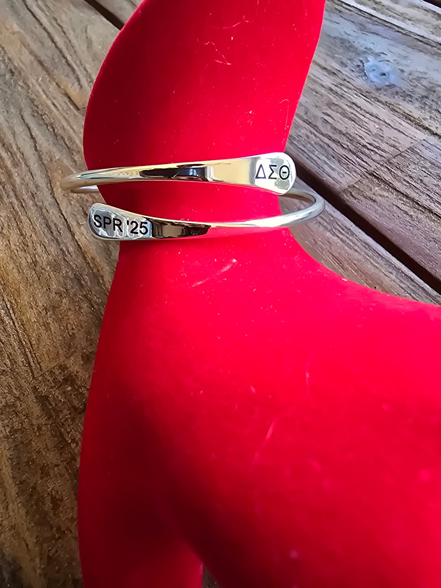 Delta Sigma Theta Spring 2025 Adjustable Cuff Bracelet - HBCU Bracelet Delta Sigma Theta Bracelet - DST - Spring 2025 - Sorority Jewelry