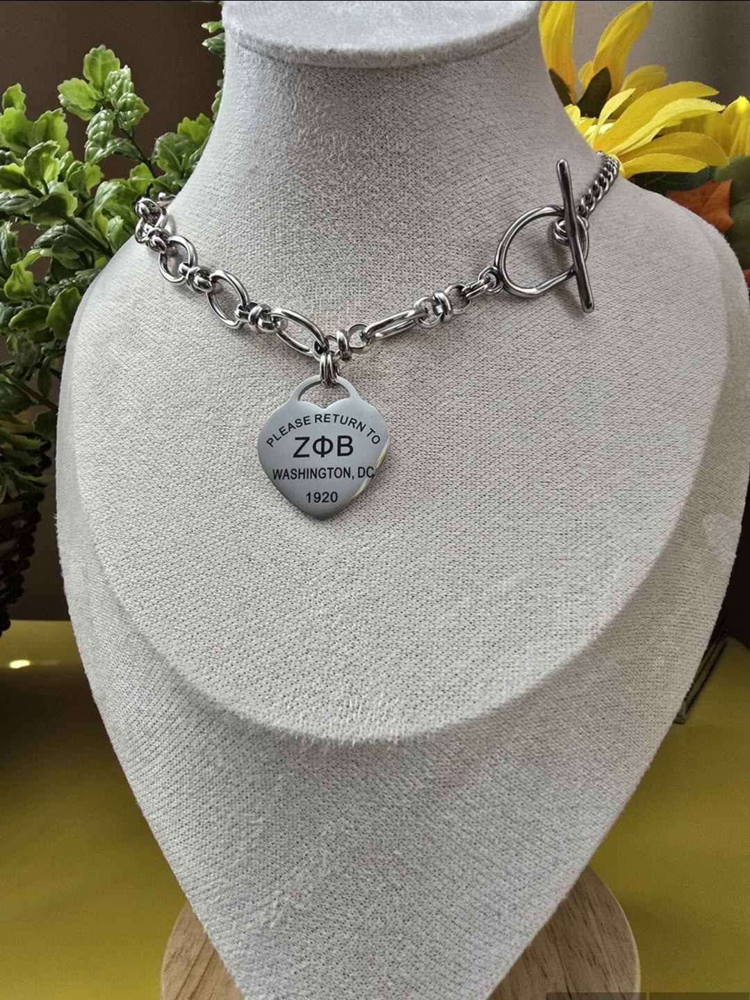 Tiffany Inspired Zeta Phi Beta Sorority Necklaces Available In Silver