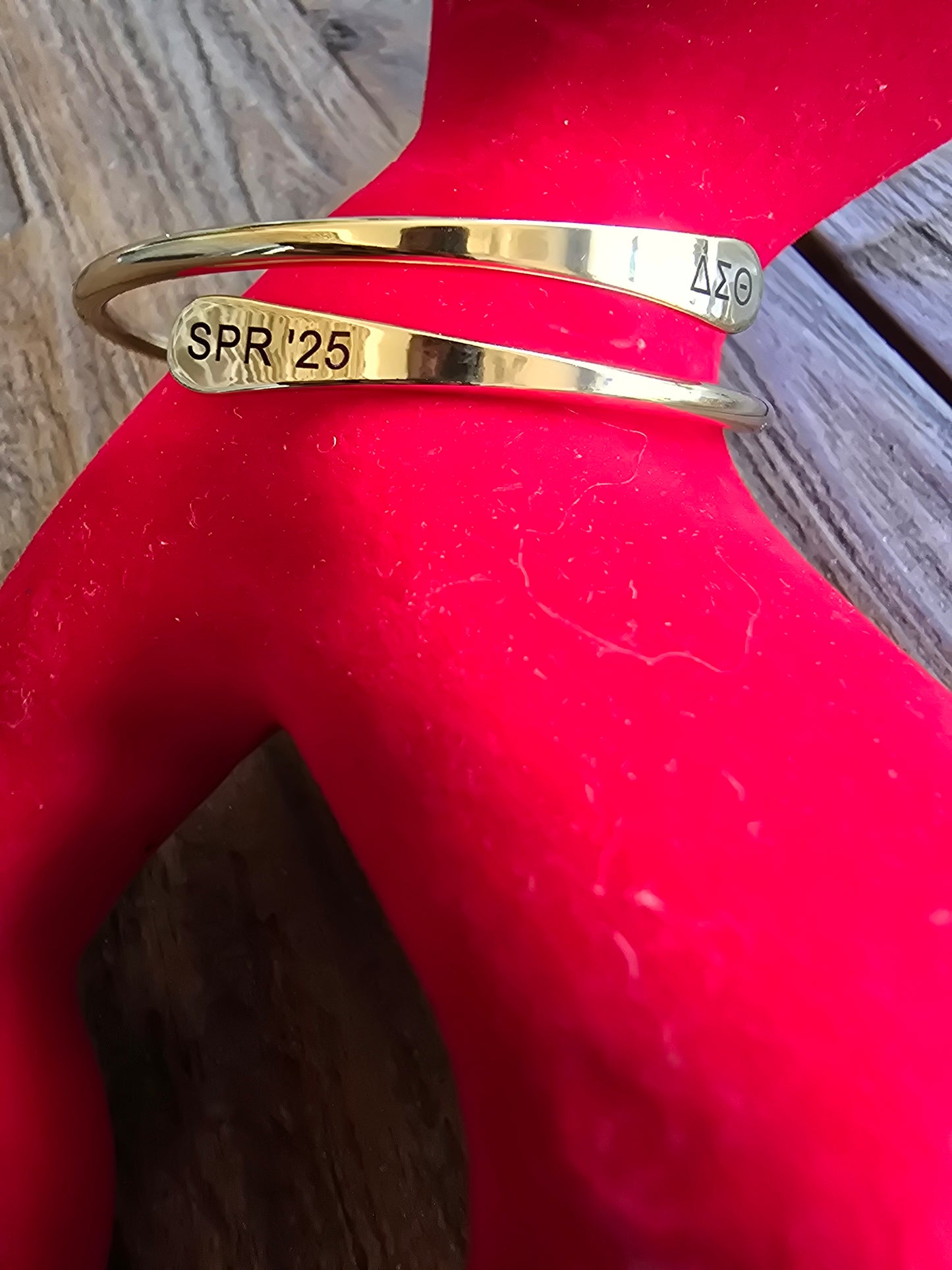 Delta Sigma Theta Spring 2025 Adjustable Cuff Bracelet - HBCU Bracelet Delta Sigma Theta Bracelet - DST - Spring 2025 - Sorority Jewelry