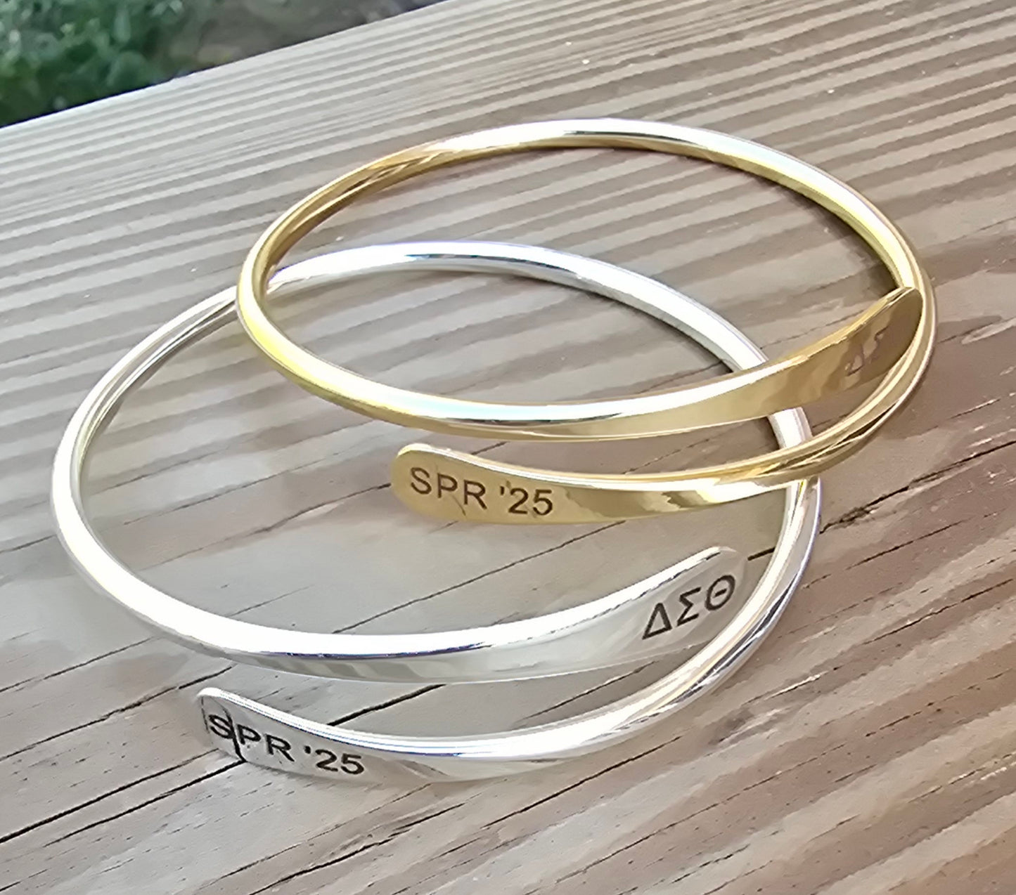 Delta Sigma Theta Spring 2025 Adjustable Cuff Bracelet - HBCU Bracelet Delta Sigma Theta Bracelet - DST - Spring 2025 - Sorority Jewelry