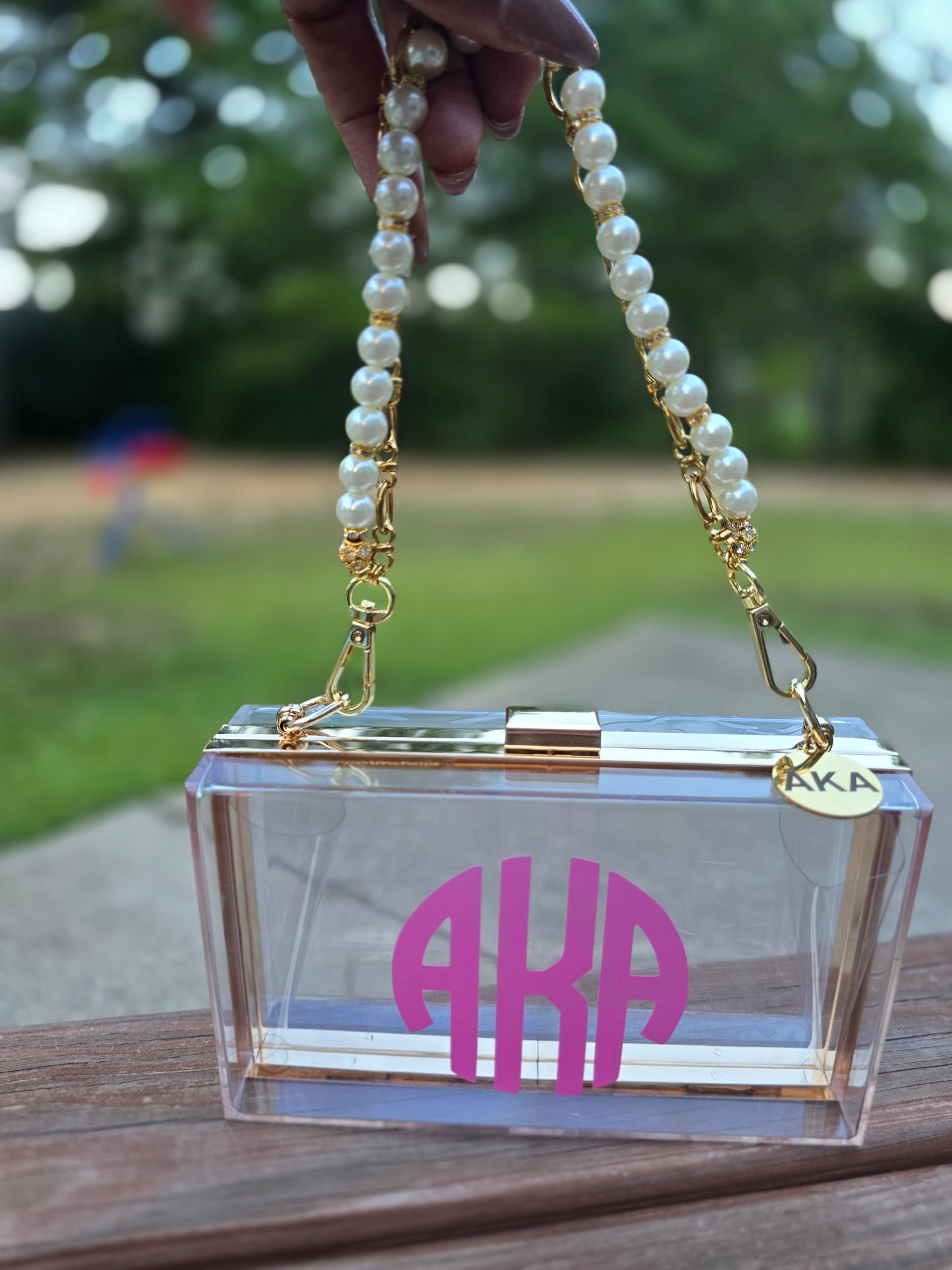 Alpha Kappa Alpha Handbag - Alpha Kappa Alpha Crossbody - AKA Clutch Handbag - Sorority Purse - AKA Stadium Purse
