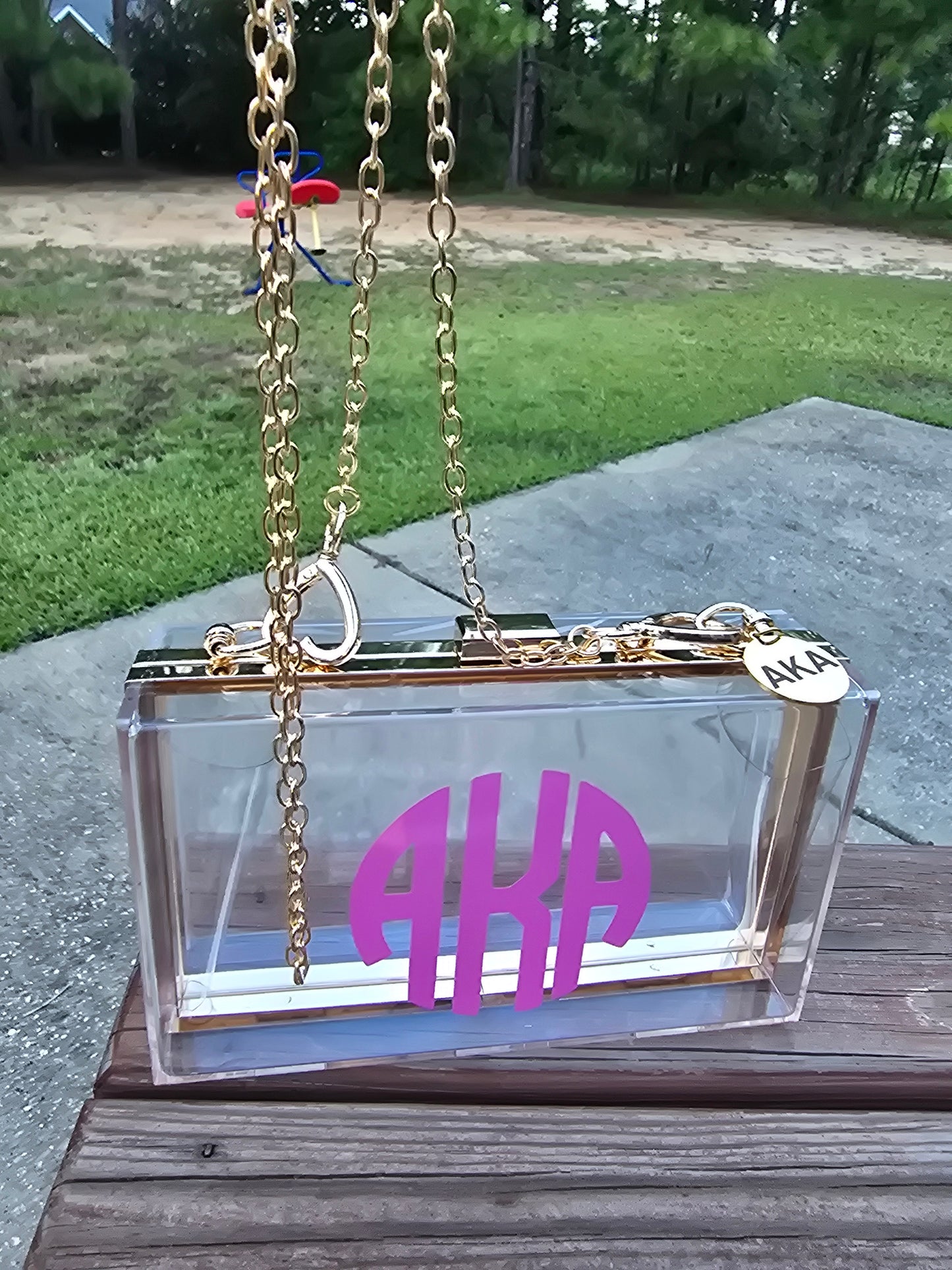 Alpha Kappa Alpha Handbag - Alpha Kappa Alpha Crossbody - AKA Clutch Handbag - Sorority Purse - AKA Stadium Purse
