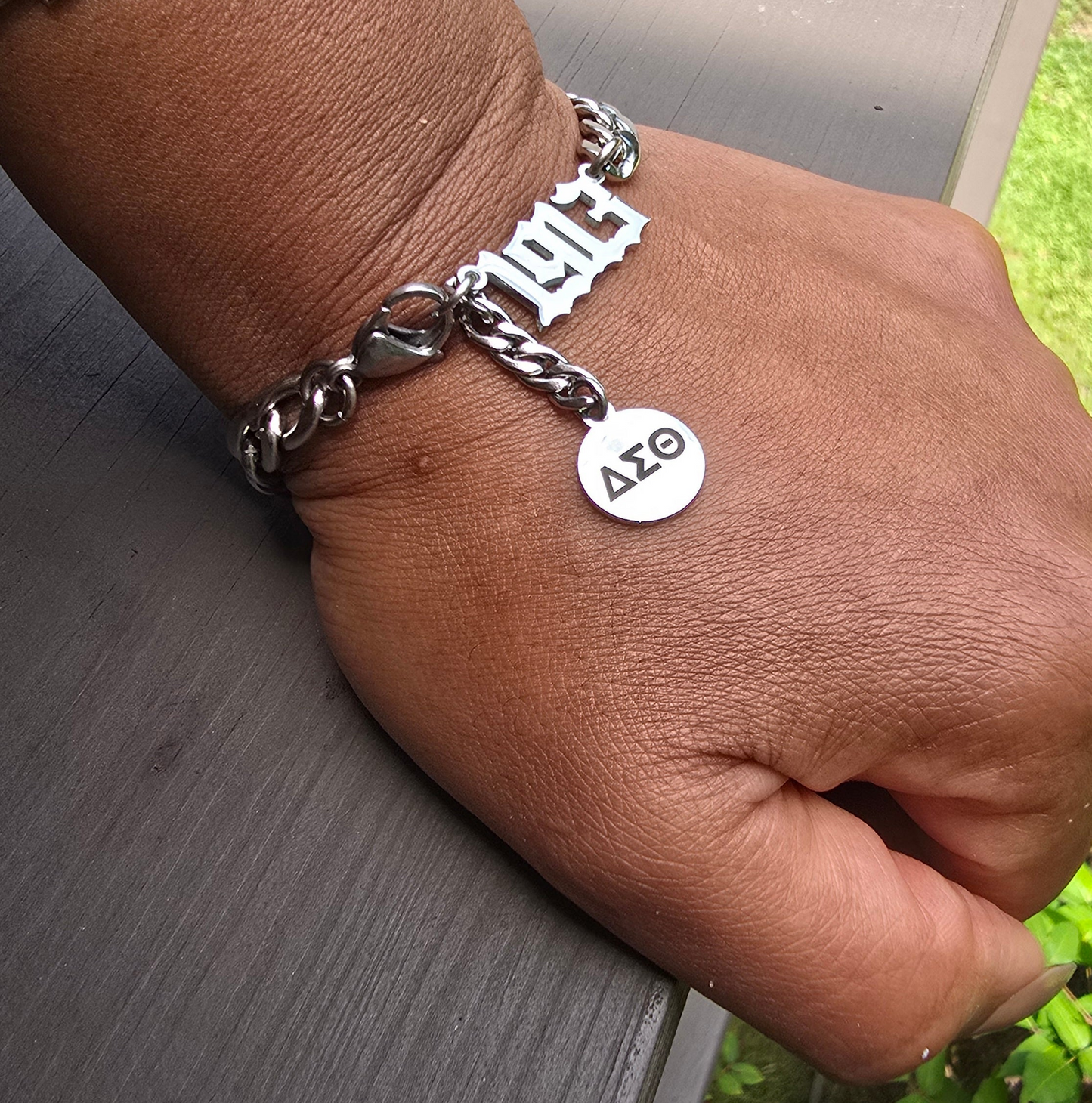 Delta Sigma Theta 1913 7mm Link Sorority Bracelet
