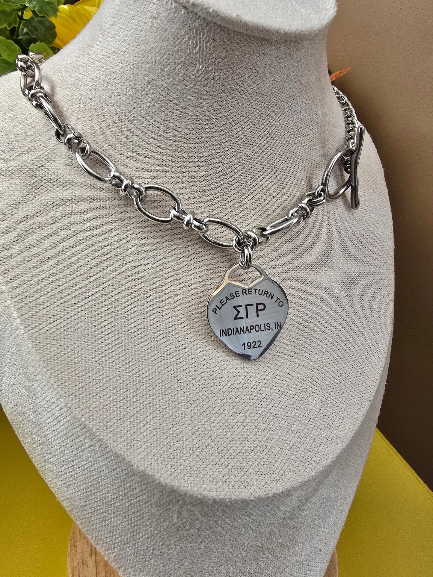 Tiffany Inspired Sigma Gamma Rho Sorority Necklaces Available In Silver
