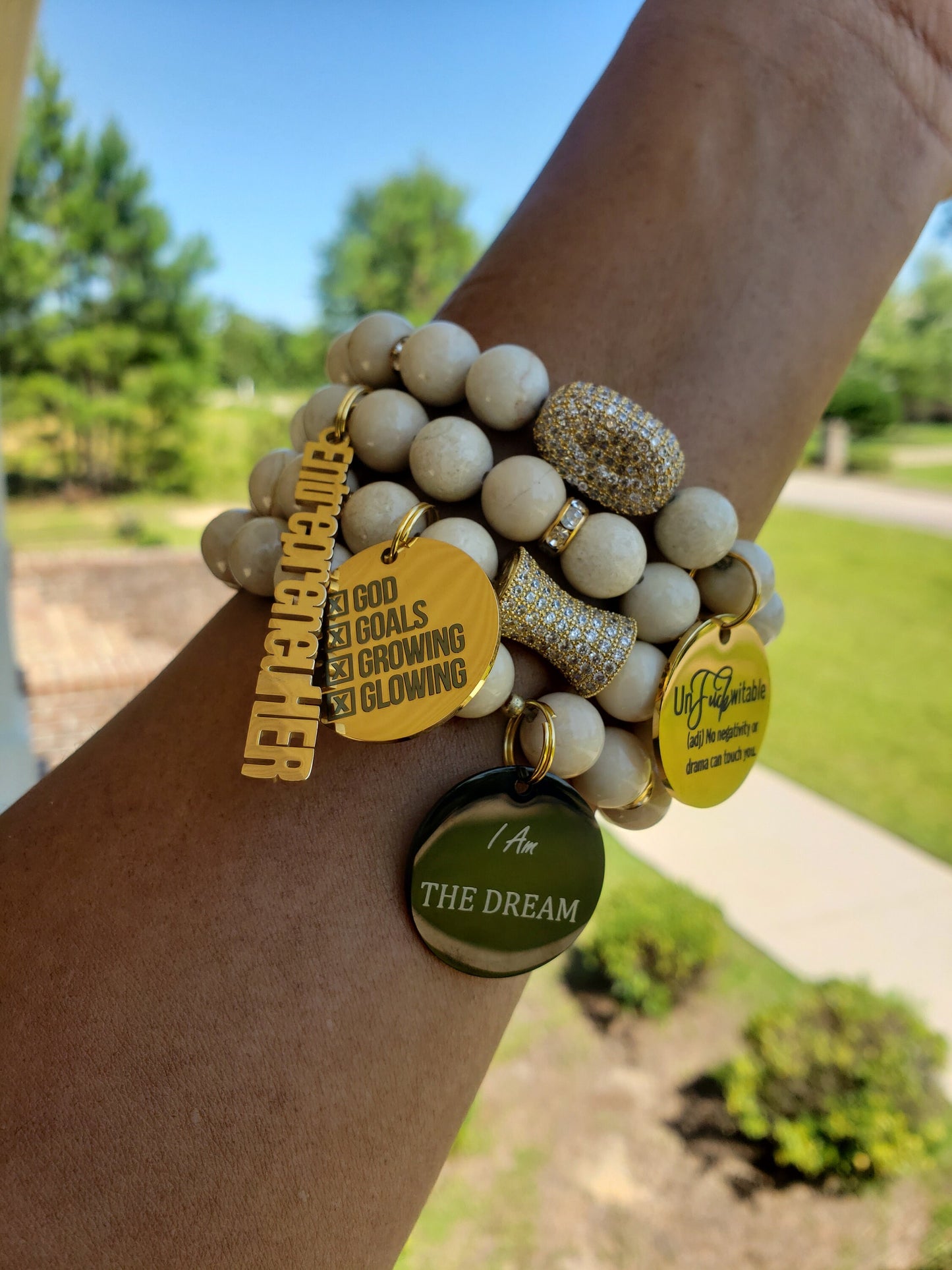 Custom Fit Stack Bracelet Set (charms may be changed)