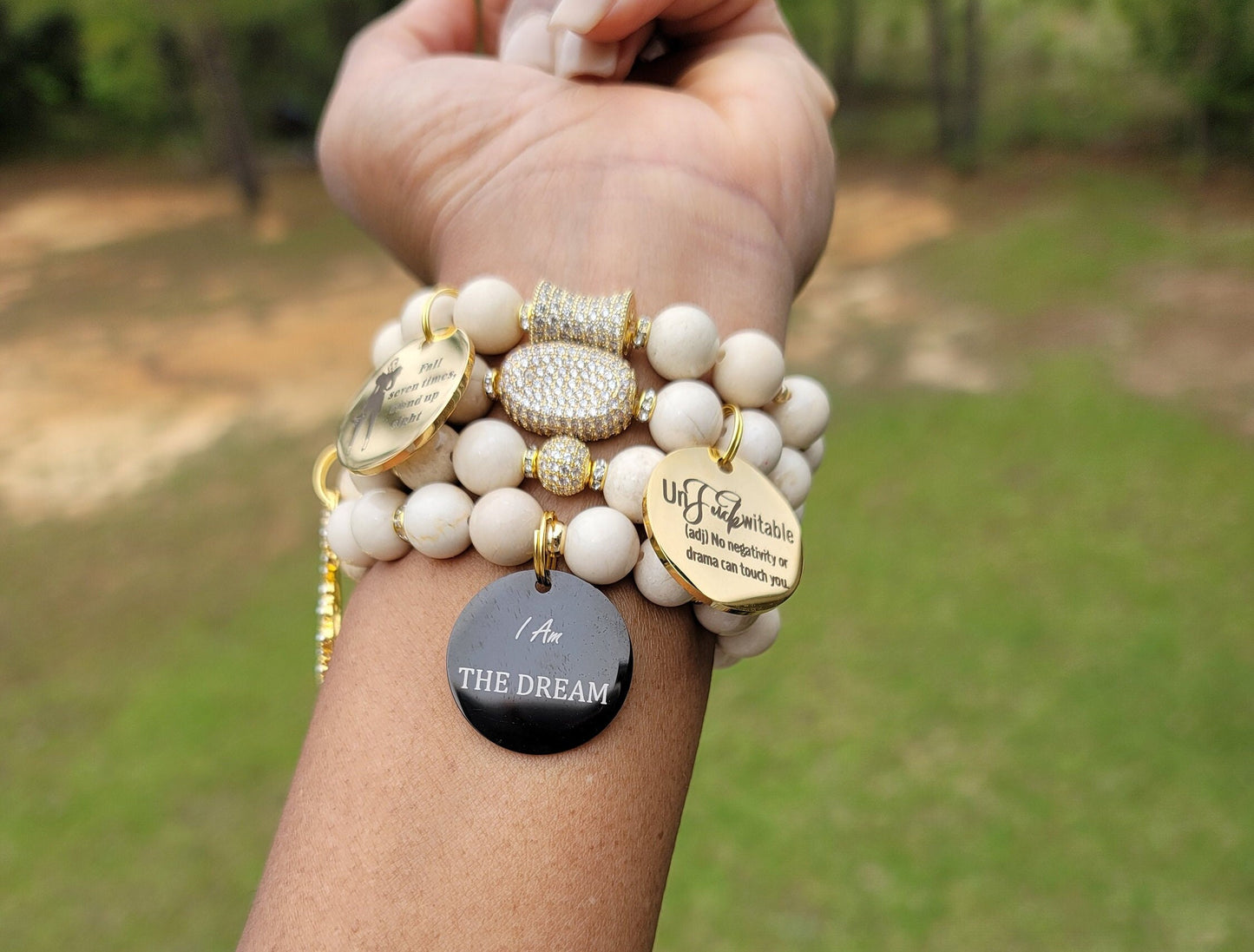 Custom Fit Stack Bracelet Set (charms may be changed)