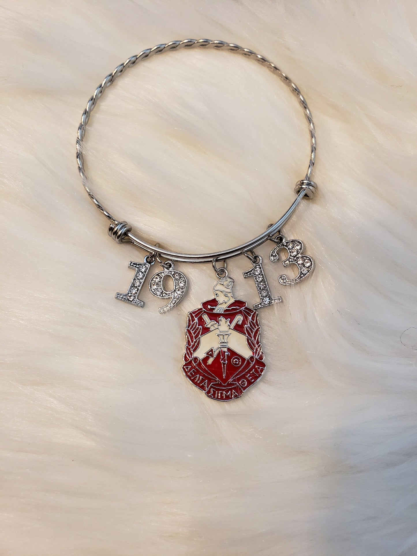 Delta Expandable Sorority Bracelet Available In Gold and Silver