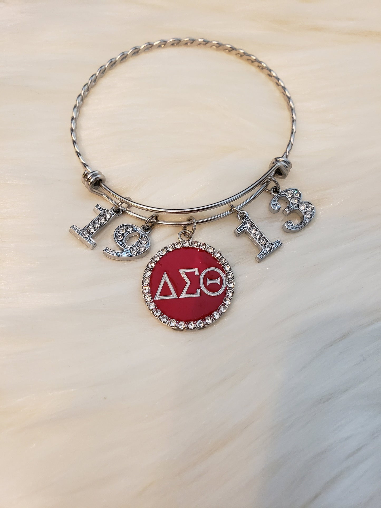 Delta Expandable Sorority Bracelet Available In Gold and Silver