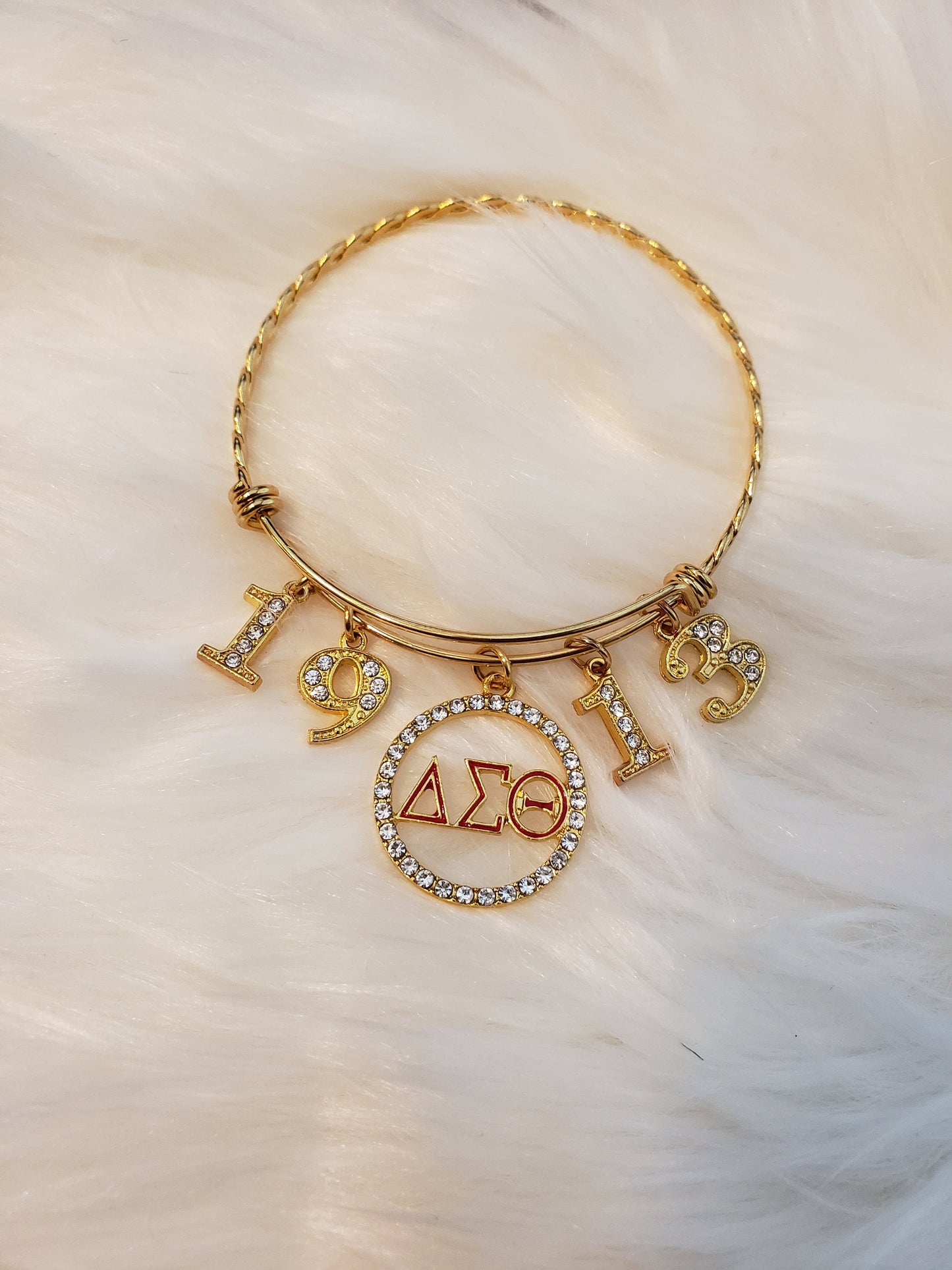 Delta Expandable Sorority Bracelet Available In Gold and Silver