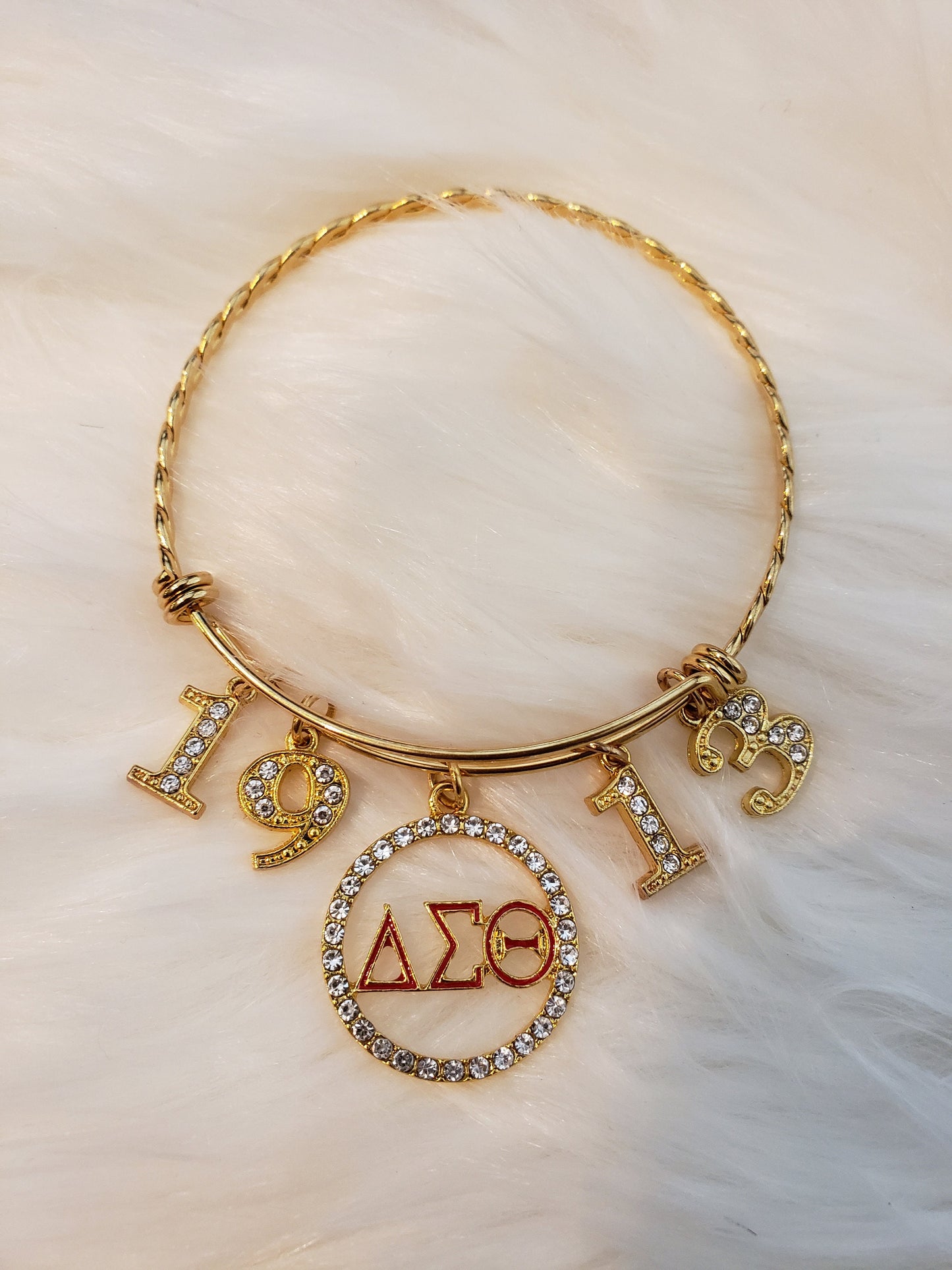 Delta Expandable Sorority Bracelet Available In Gold and Silver