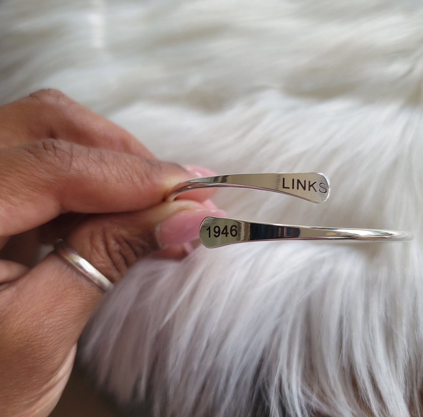The LINKS 1946, Inc. Adjustable Cuff Bracelet Available in Silver & Gold