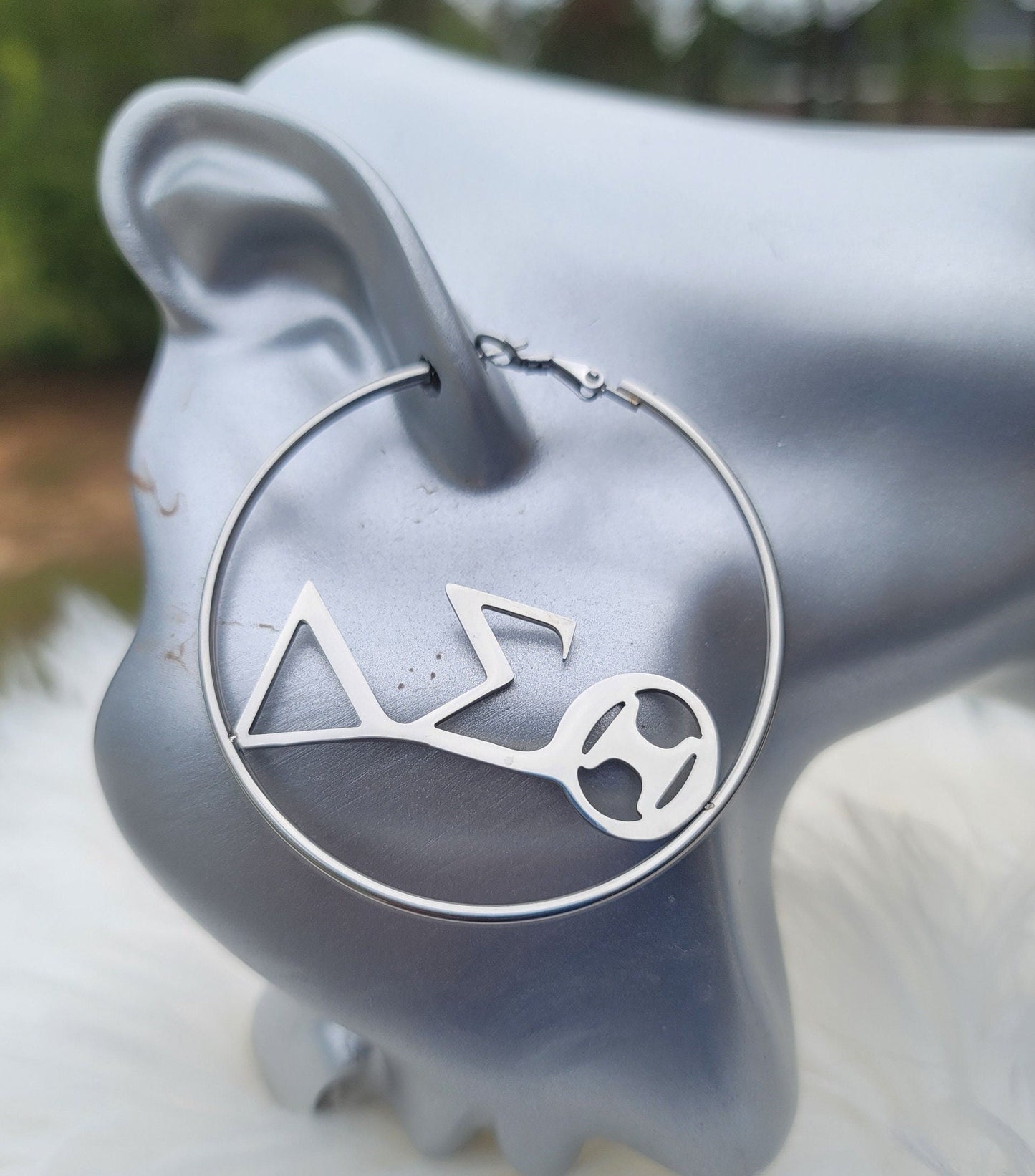 Delta Sigma Theta Sorority earrings available in silver and gold GUARANTEED not to tarnish nor fade
