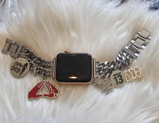 Delta Sigma Theta Apple Link Custom Fit Watch Band (please message with line number if would like added to design)