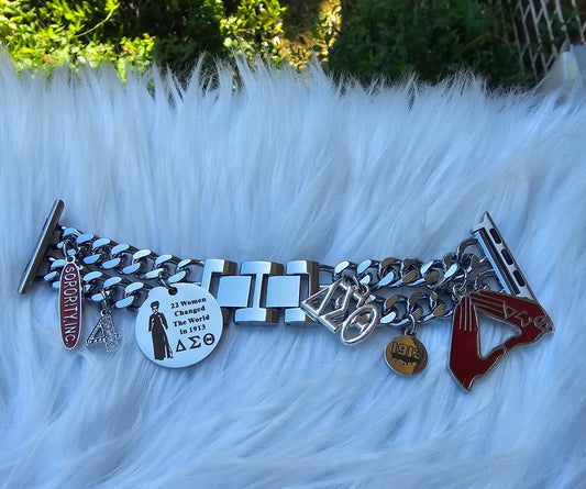 Delta Apple Link Custom Fit Watch Band (Please message shop with line number if you would like added to design)