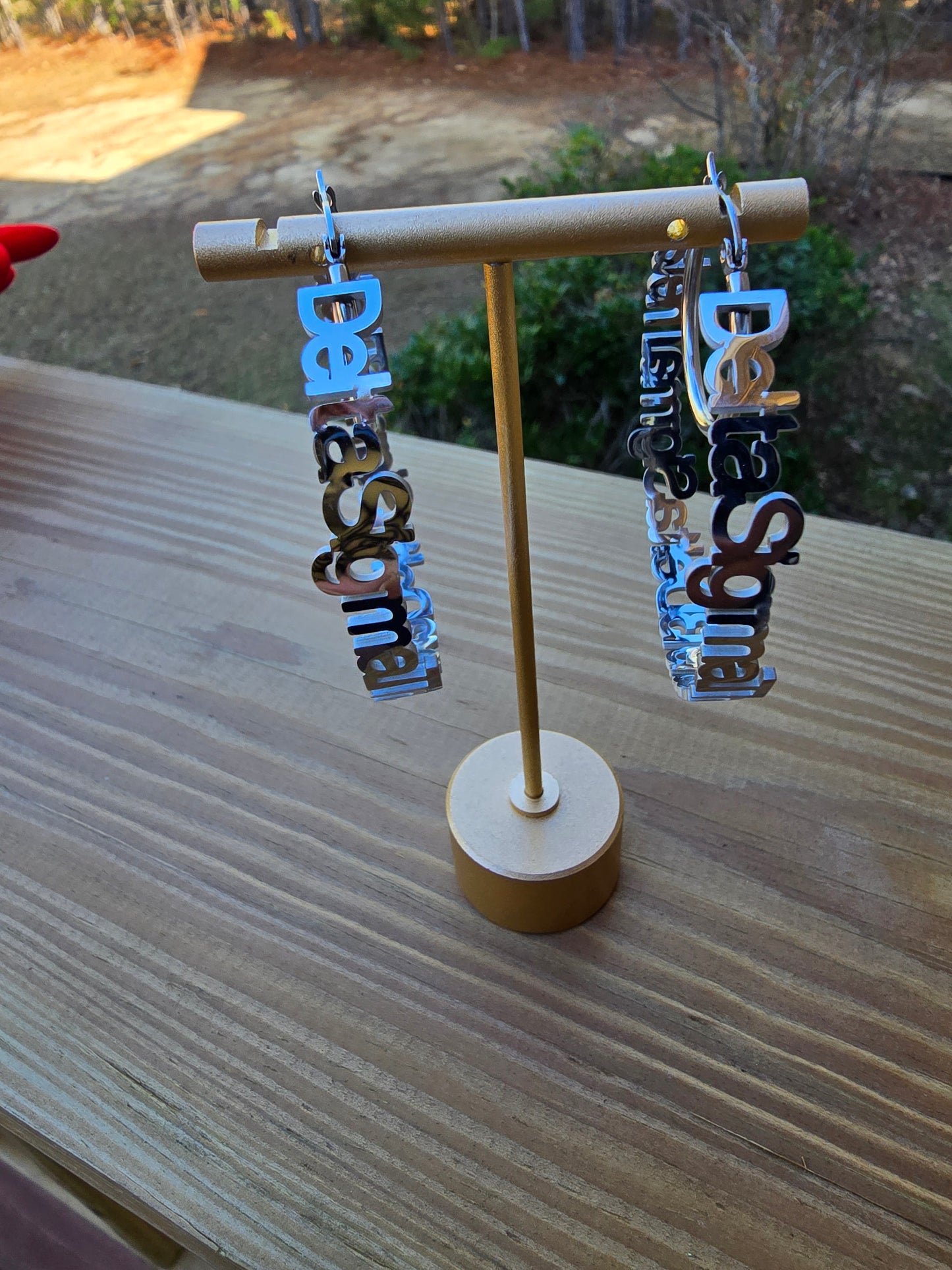 Delta Sigma Theta Script 1913 Sorority Earrings