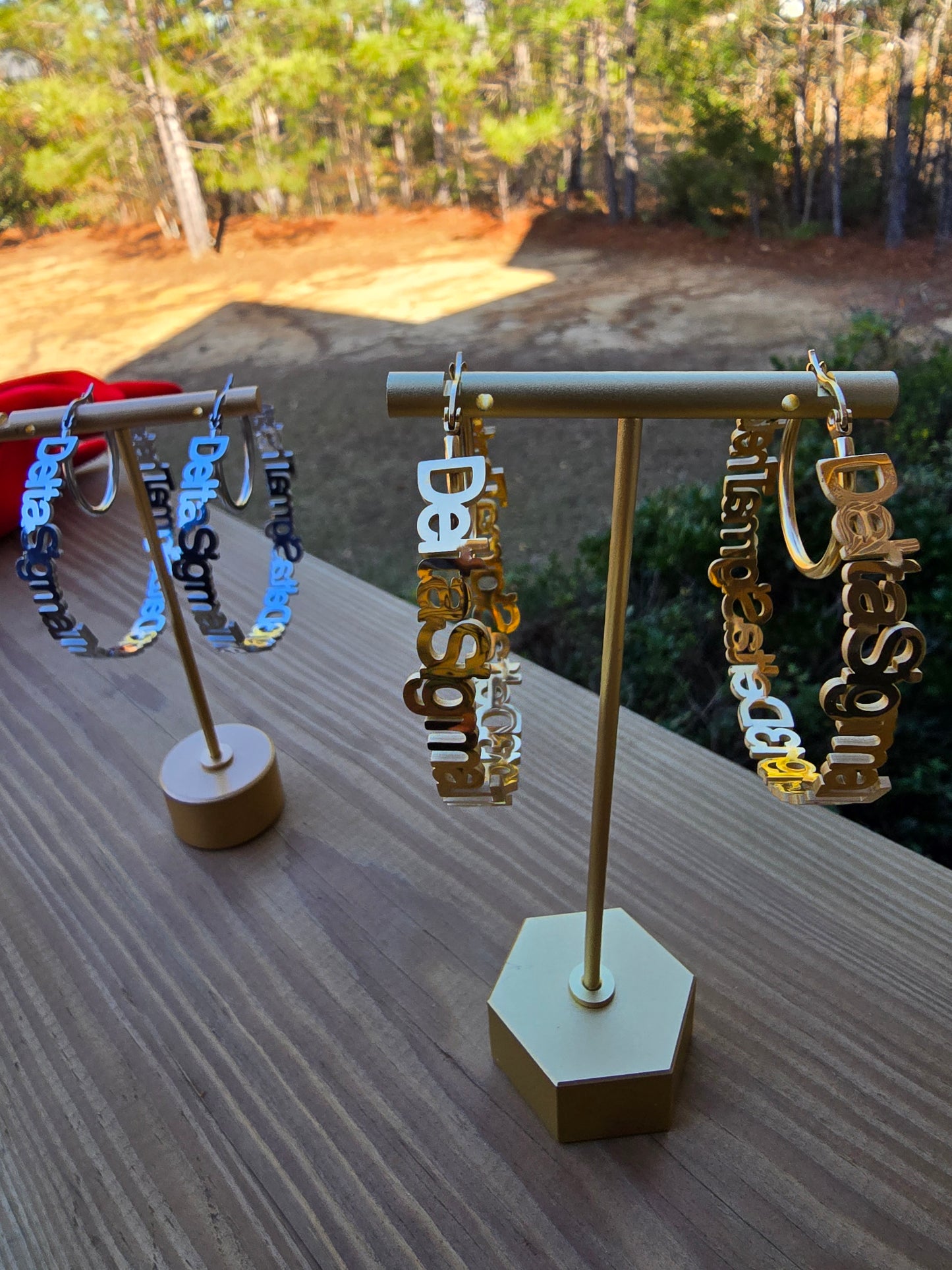 Delta Sigma Theta Script 1913 Sorority Earrings