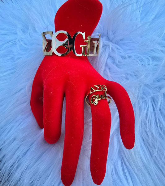 Delta Girl Delta Sigma Theta Sorority Delta Girl Cuff Bracelet