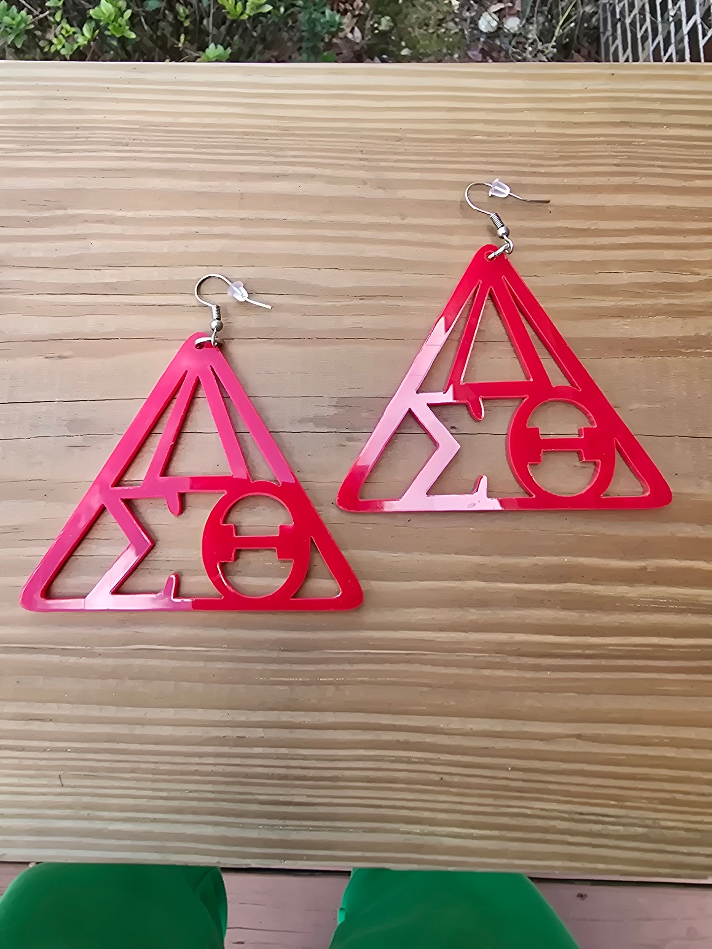 Delta Sigma Theta Sorority earrings