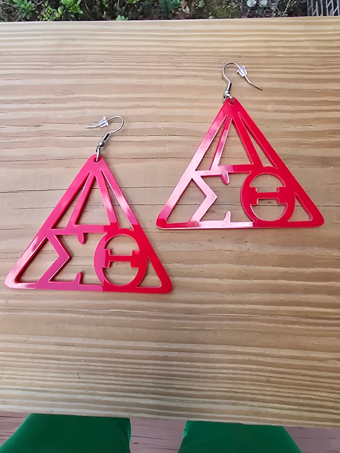 Delta Sigma Theta Sorority earrings