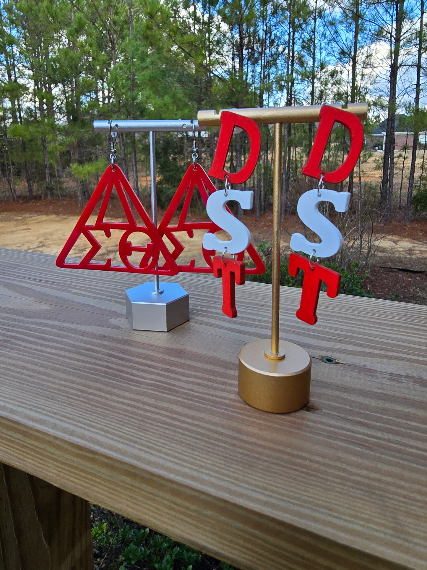 Delta Sigma Theta Sorority earrings