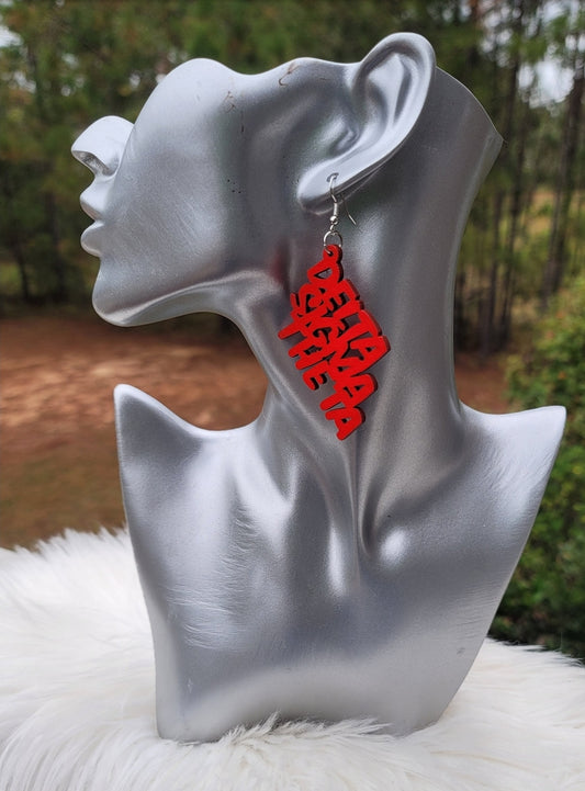 Delta Sigma Theta Sorority earrings