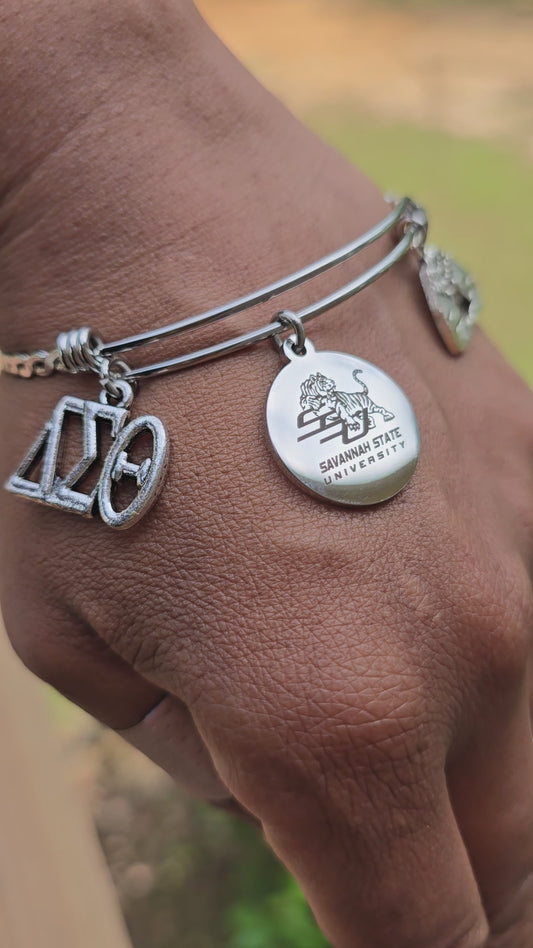 Savannah State University Delta Bracelet - HBCU - Delta Sigma Theta Bracelet - Sorority Bracelet - DST University bracelet -Sorority Jewelry