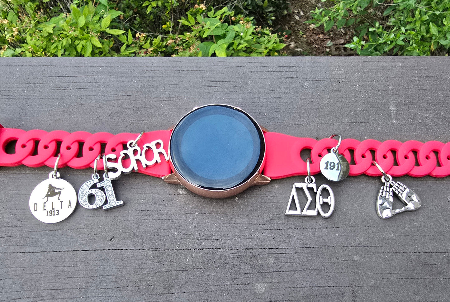Delta Galaxy 20mm Silicone Watch Band - Delta Sigma Theta Watch Band- Sorority Watch Band - DST Watch Band - Delta Watch Band - Sorority Watch Band