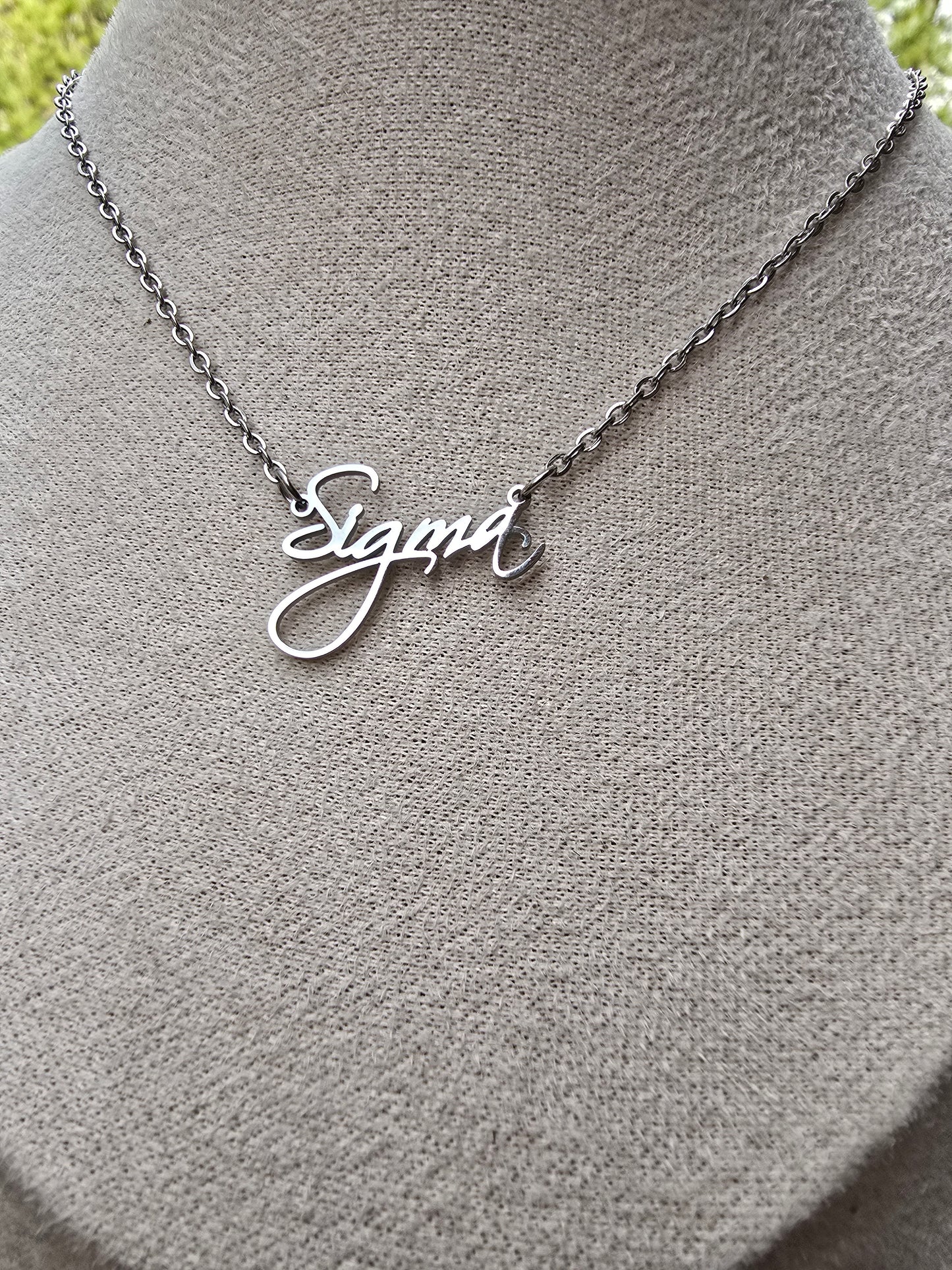 Sigma necklace - Sorority necklace - Sigma Jewelry - Sigma gift - HBCU - Divine Nine Sororities
