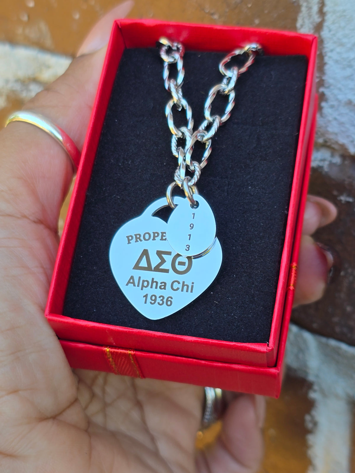 Property of Delta Sigma Theta Sorority Alpha Chi 1936 Custom Necklace