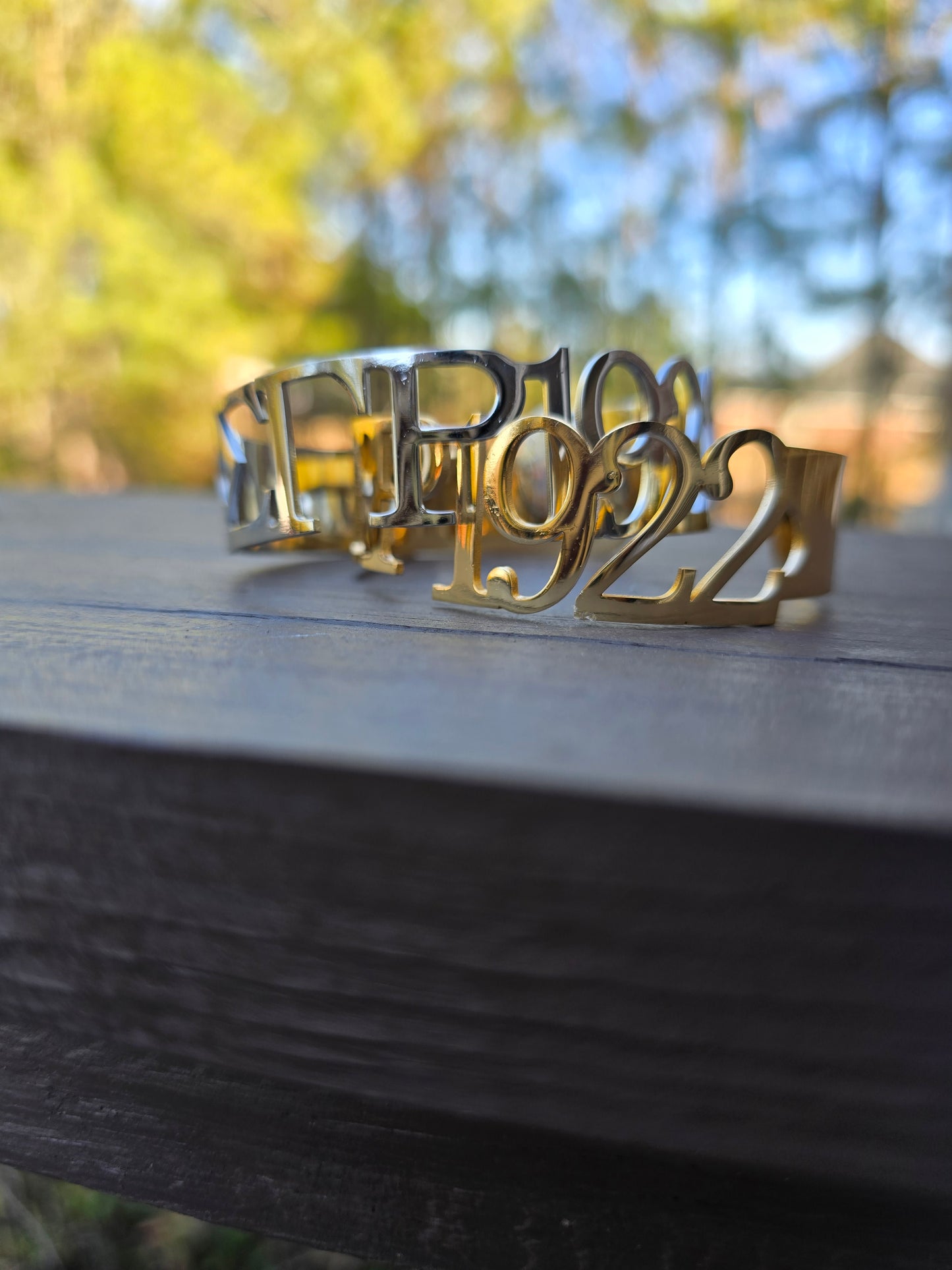 SGRho Sorority Cuff Bracelet Available In Gold and Silver