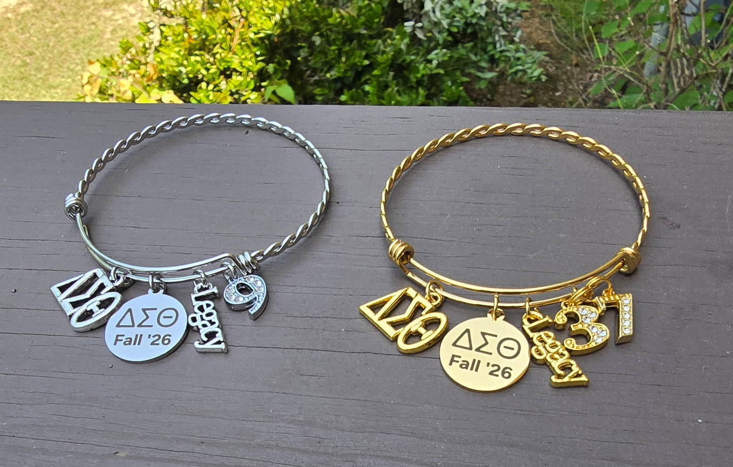Delta Sigma Theta Fall 2026 Legacy with Line Number Charm Bracelet