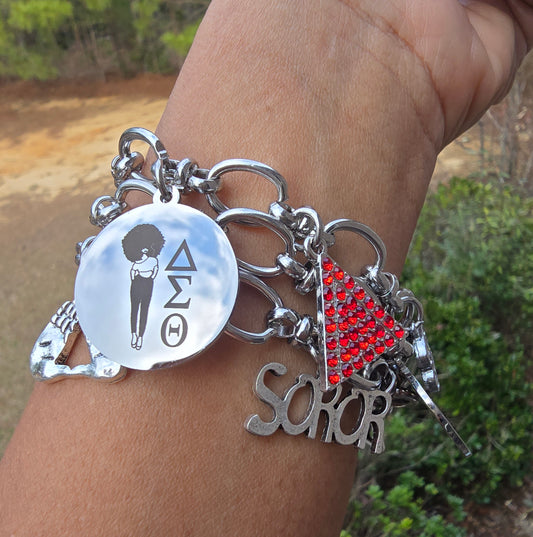 Stainless Steel Link Delta Watch Band - Delta Sigma Theta Watch Band - Sorority Watch Band - DST Watch Band - Delta Apple Watch Band (please message with line number if would like added to design)