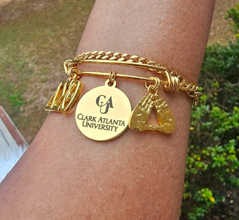 Clark Atlanta University Delta Bracelet - HBCU - Delta Sigma Theta Bracelet - Sorority Bracelet - DST Bracelet Sorority Jewelry - CAU