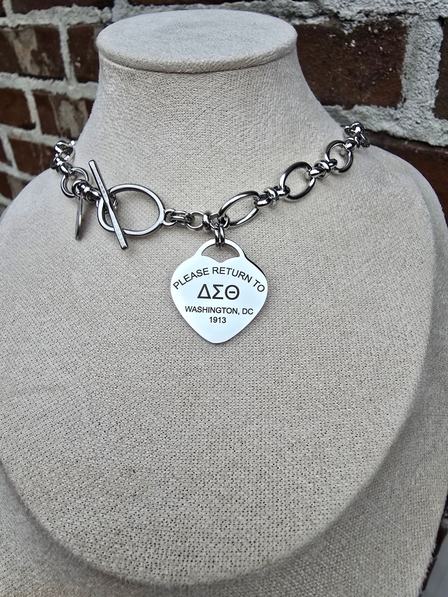 Tiffany Inspired Delta Sigma Theta Sorority Necklaces Available In Gold & Silver
