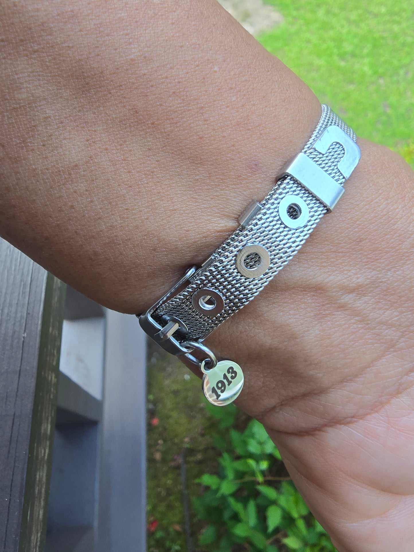 Personalized Delta Sigma Theta Bling Line number Bracelet - Line Number Custom Bracelet - Delta Line number Bracelet