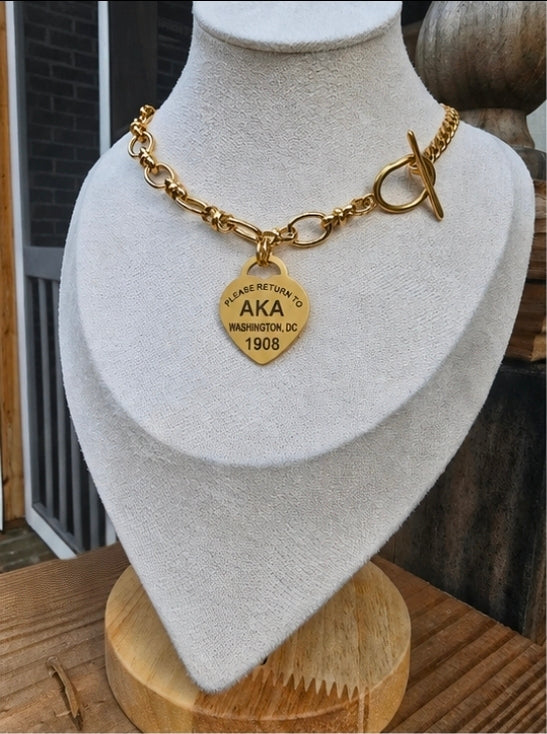 Tiffany Inspired AKA Sorority Necklaces Available In Silver